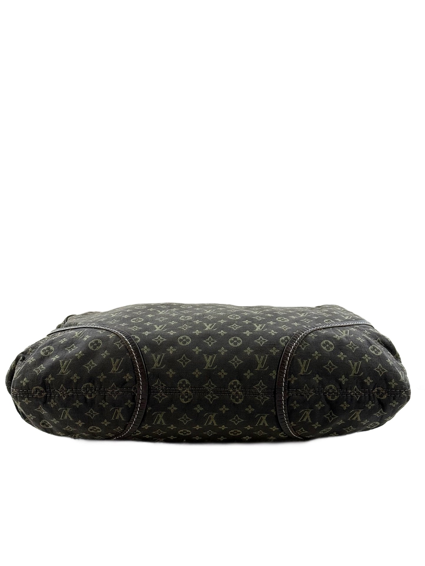 Louis Vuitton Vintage Brown Mini Lin Monogram Manon Hobo Shoulder Bag