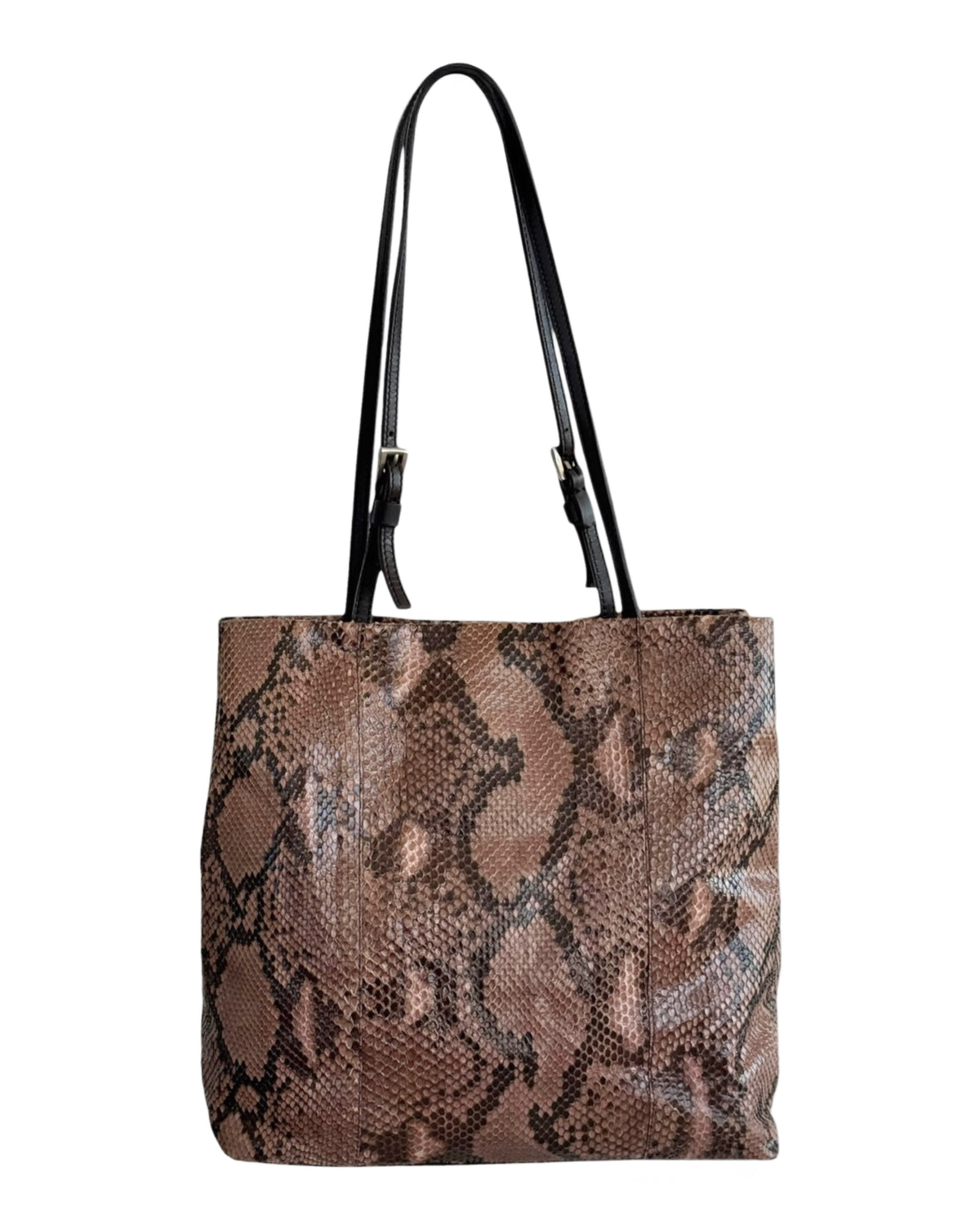 Prada Vintage Purple Python Leather Small Shopper Shoulder Bag