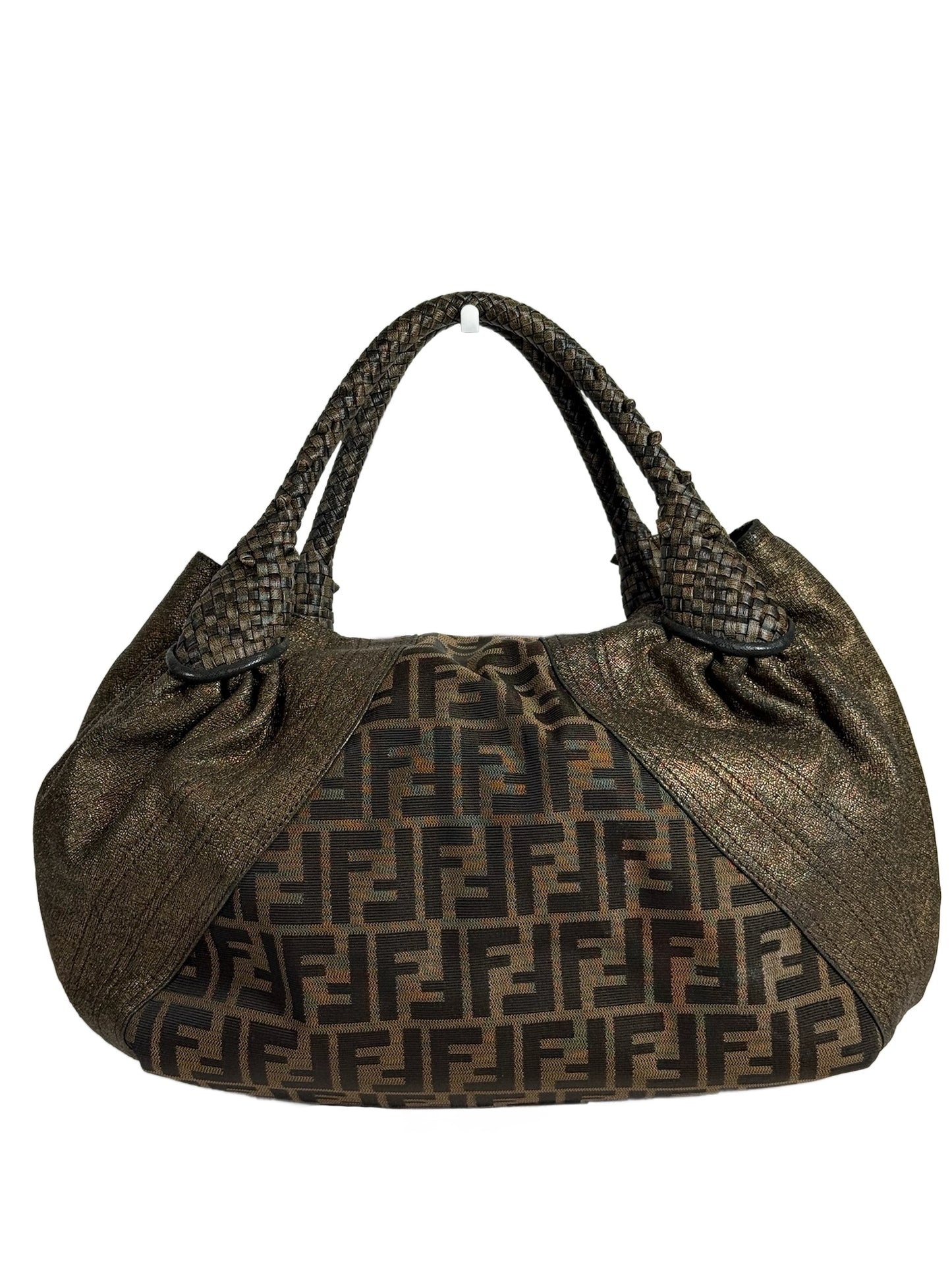 Fendi Vintage Brown Zucca Monogram Spy Bag