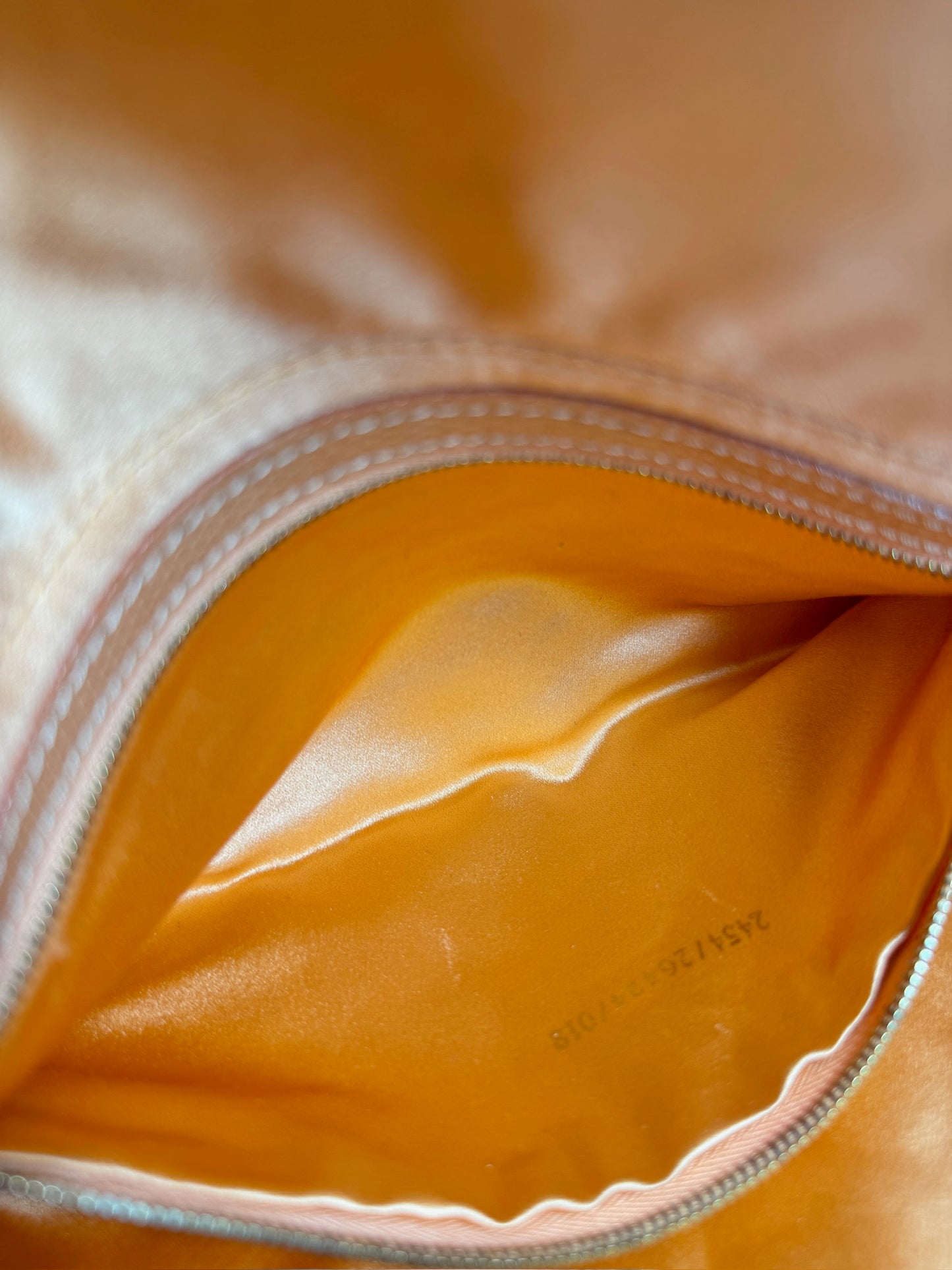 Fendi Vintage Peach Orange Woven Beaded Baguette Shoulder Bag w Quartz Logo & Crocodile Trim