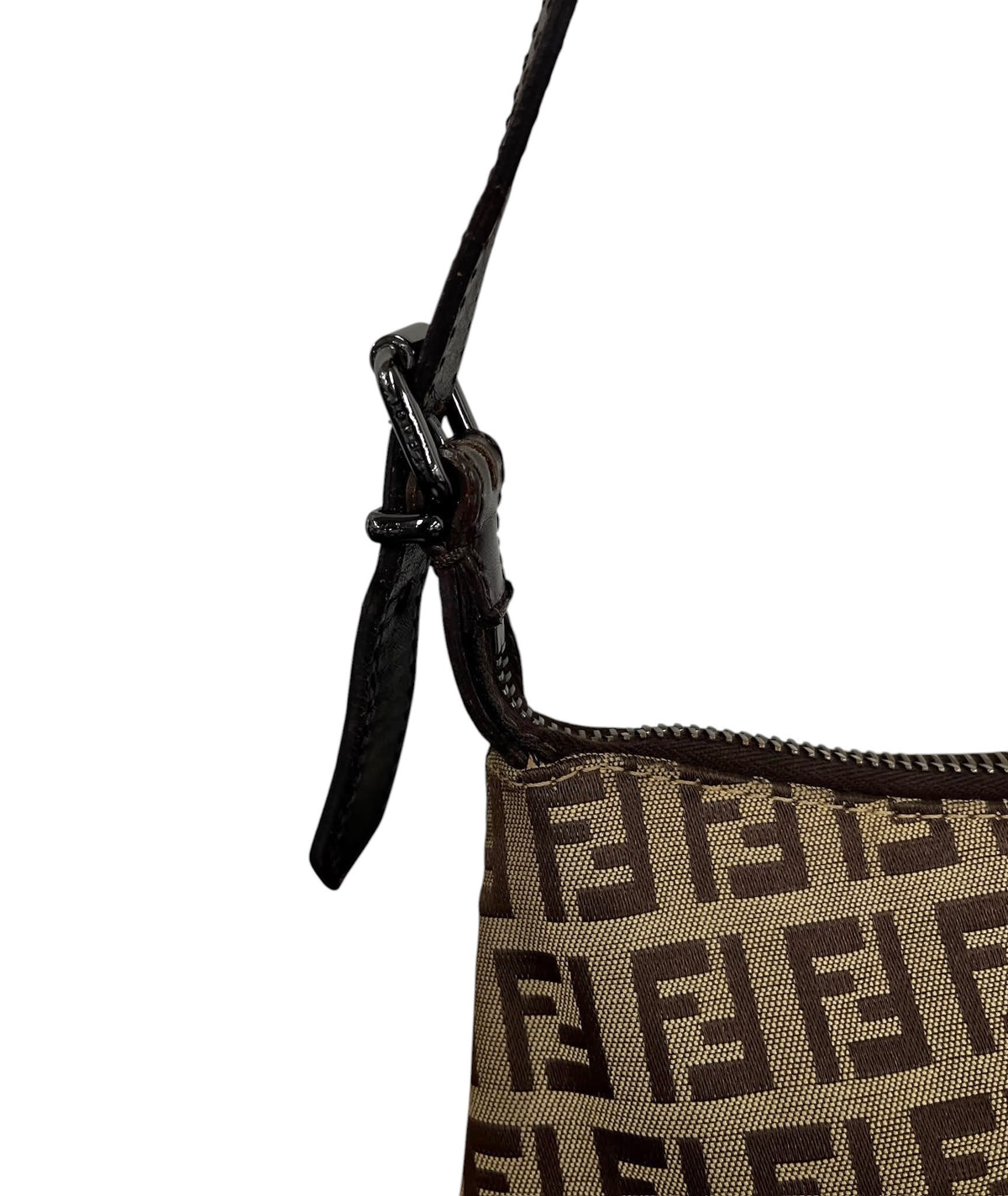 Fendi Vintage Light Brown Zucchino Zucca Monogram Oyster Hobo Shoulder Bag