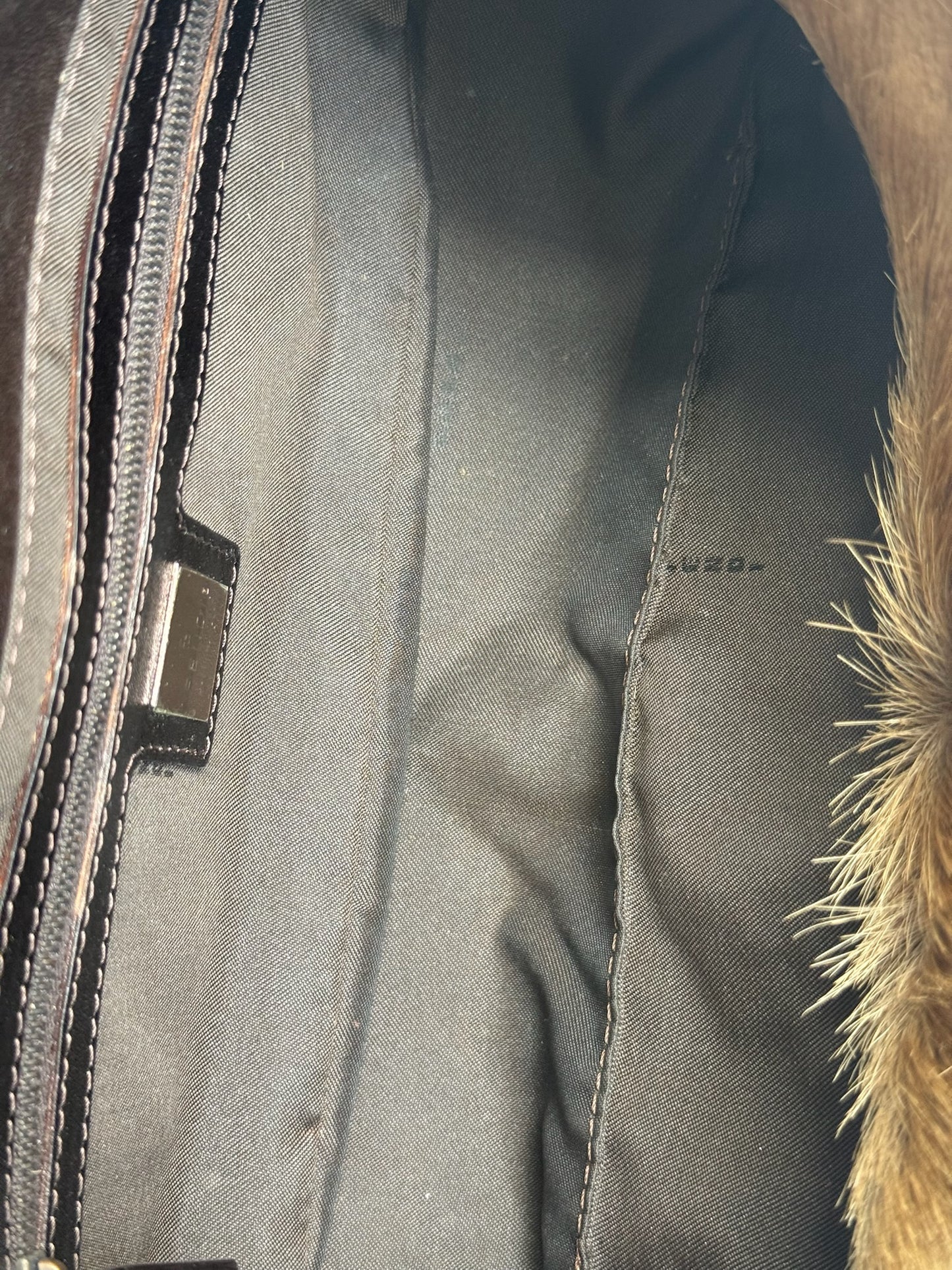 Fendi Vintage Light Brown Pony Hair Antelope Mohawk Shoulder Baguette Bag