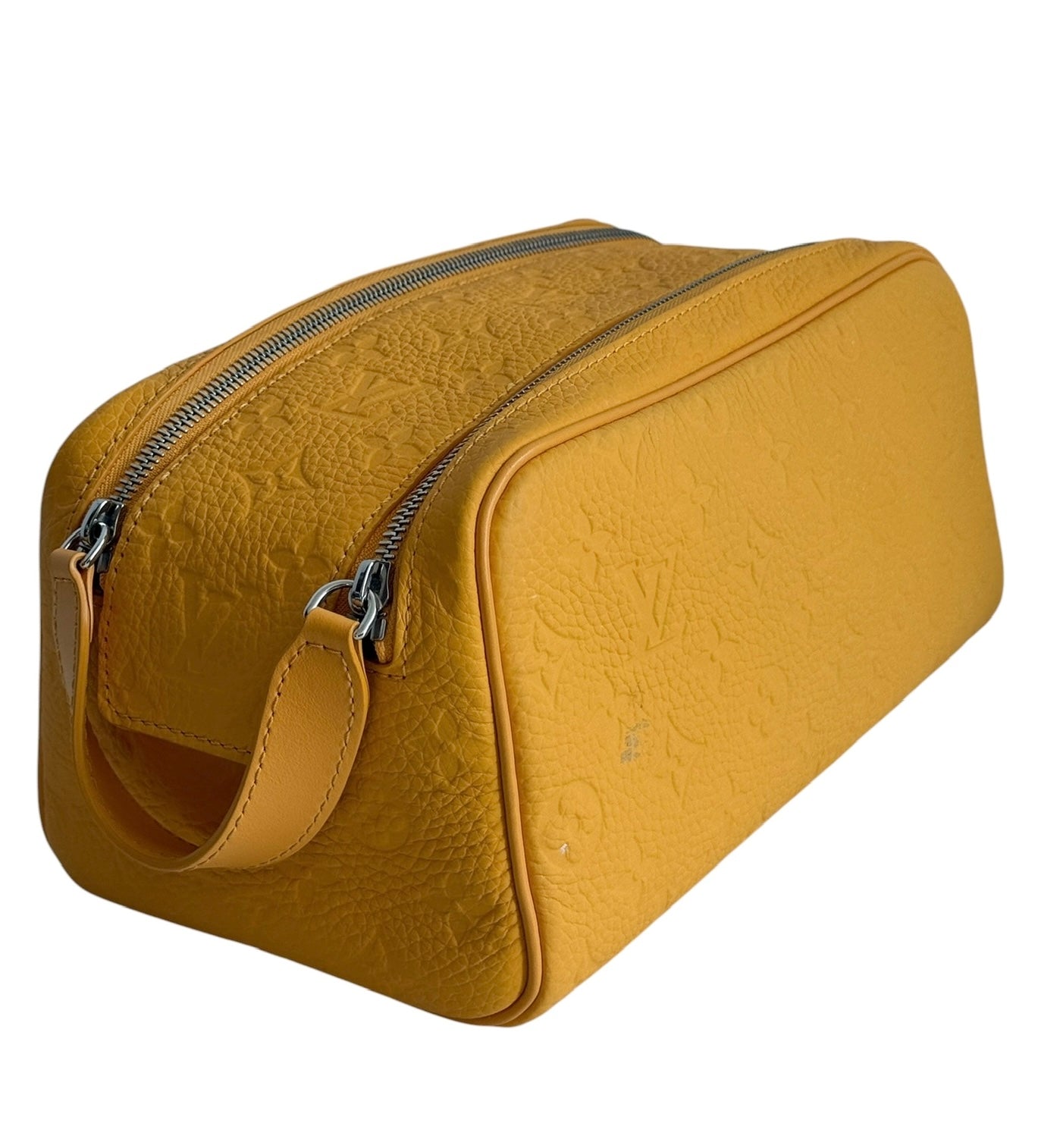 Louis Vuitton Safran Yellow Empreinte Leather Monogram Large Dopp Kit Men’s Toiletry Case & Cosmetic Bag