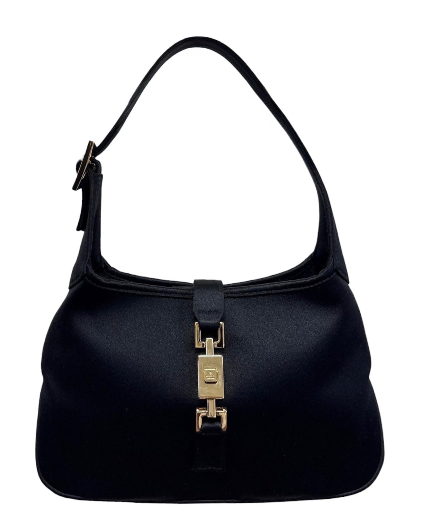 Gucci Vintage Black Satin Mini Jackie Evening Bag 