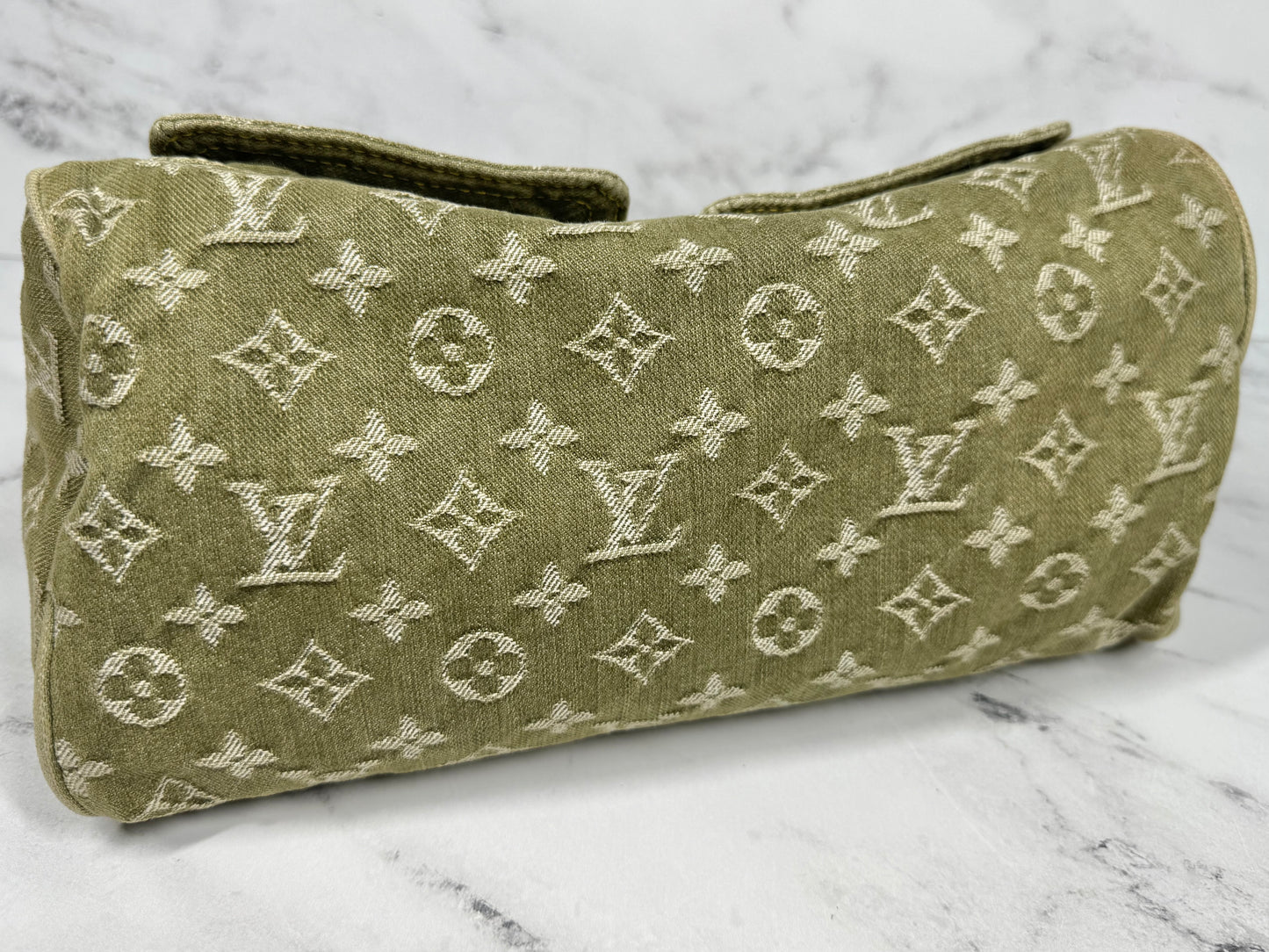 Louis Vuitton Vintage 2006 Green Denim Monogram Neo Speedy