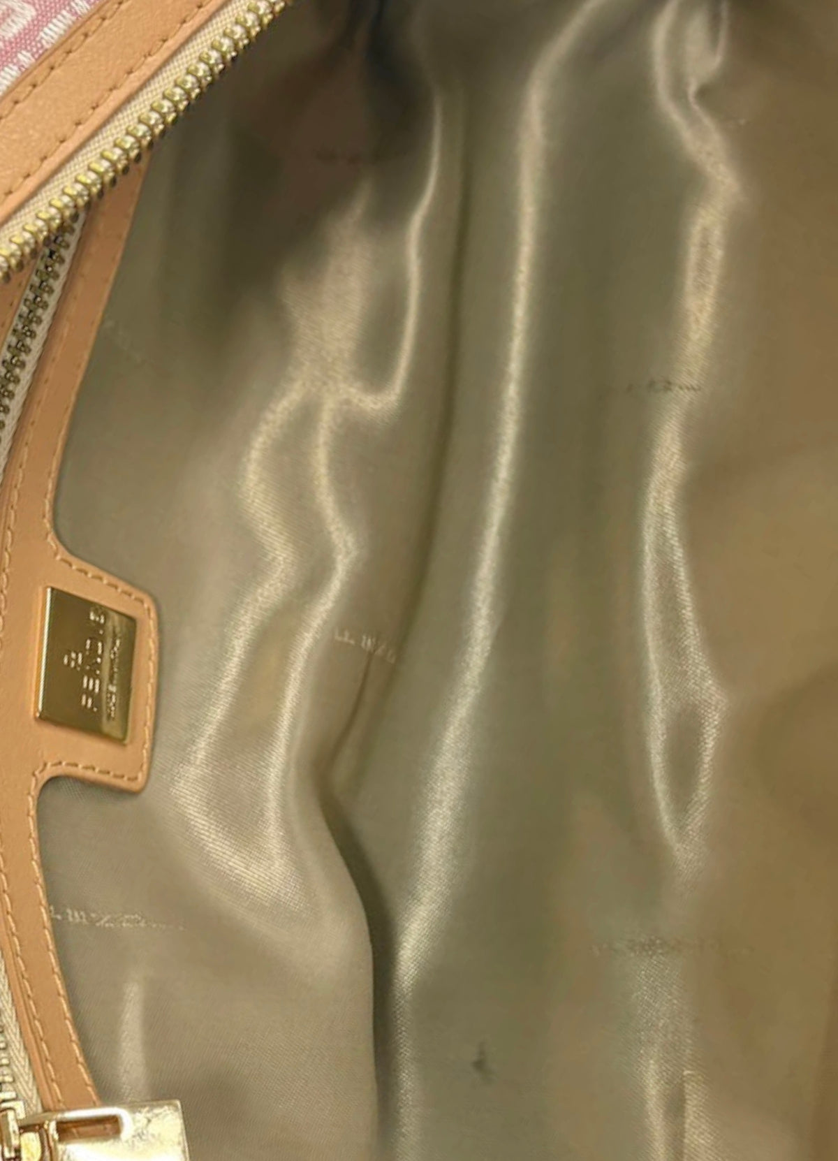 Fendi Vintage Pink Small Zucchino Zucca Monogram East West Bag