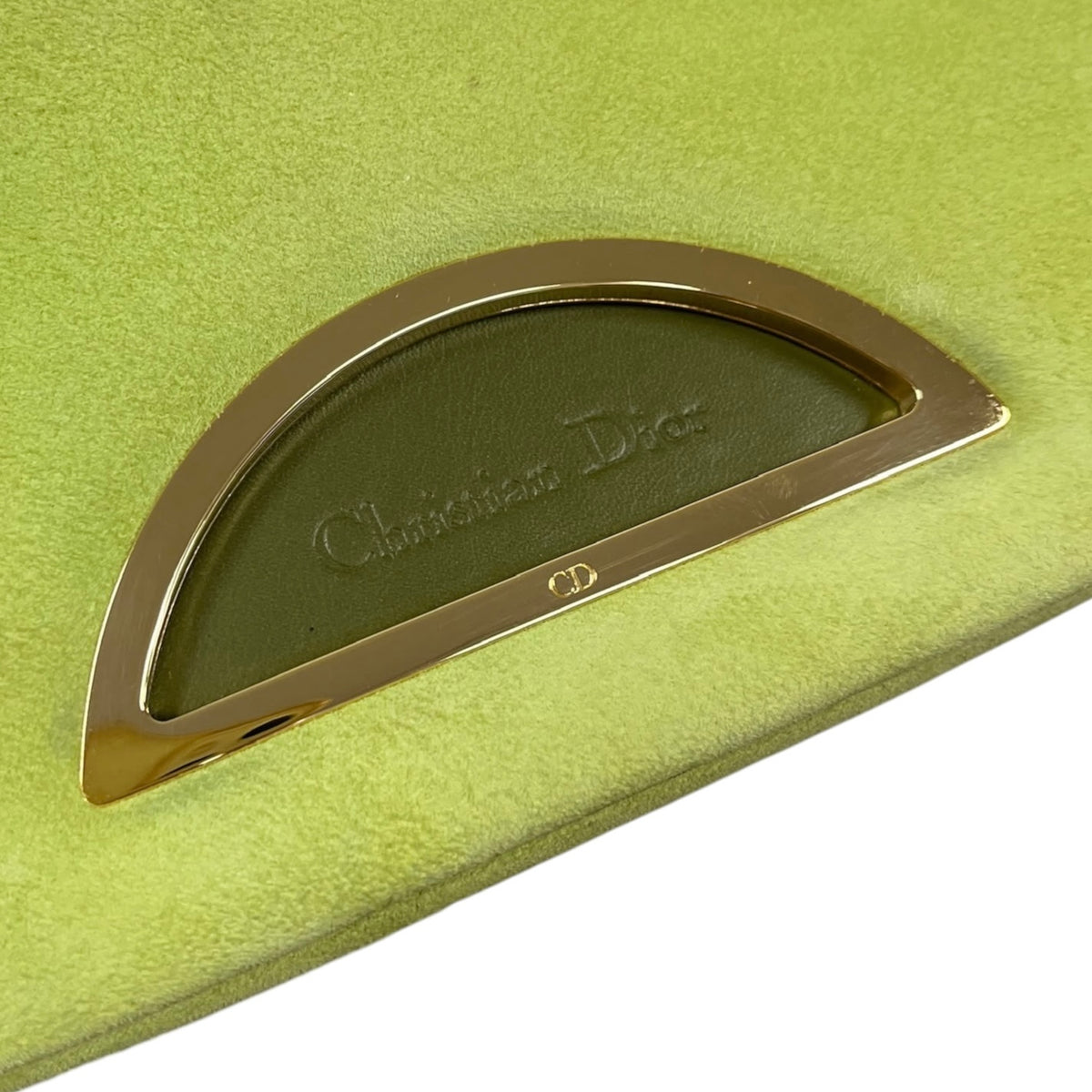 Dior Vintage 2000 Lime Green Suede Mallice Shoulder Bag