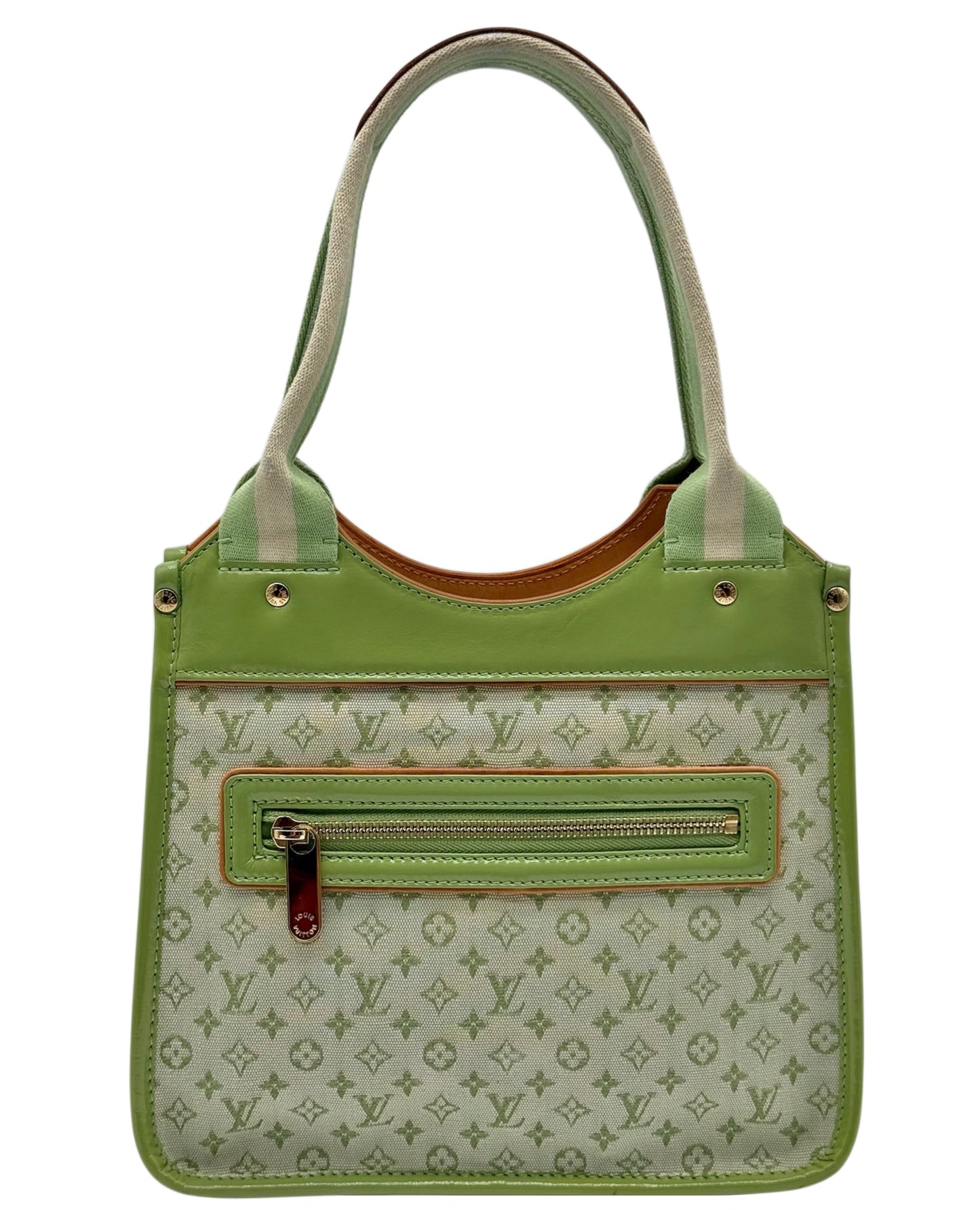 Louis Vuitton Vintage 2004 Green Mini Lin Kathleen Shoulder Bag