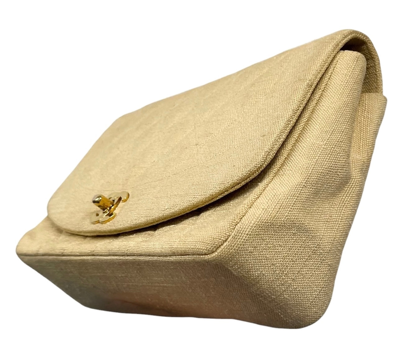 Chanel Vintage 1994 Beige Quilted Linen Medium Diana Flap Bag with 24K GPHW