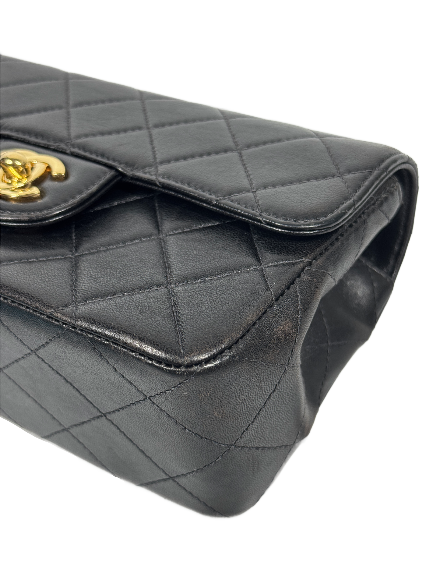 Chanel Vintage 00s Black Quilted Lambskin Classic Mini Rectangular Flap Bag