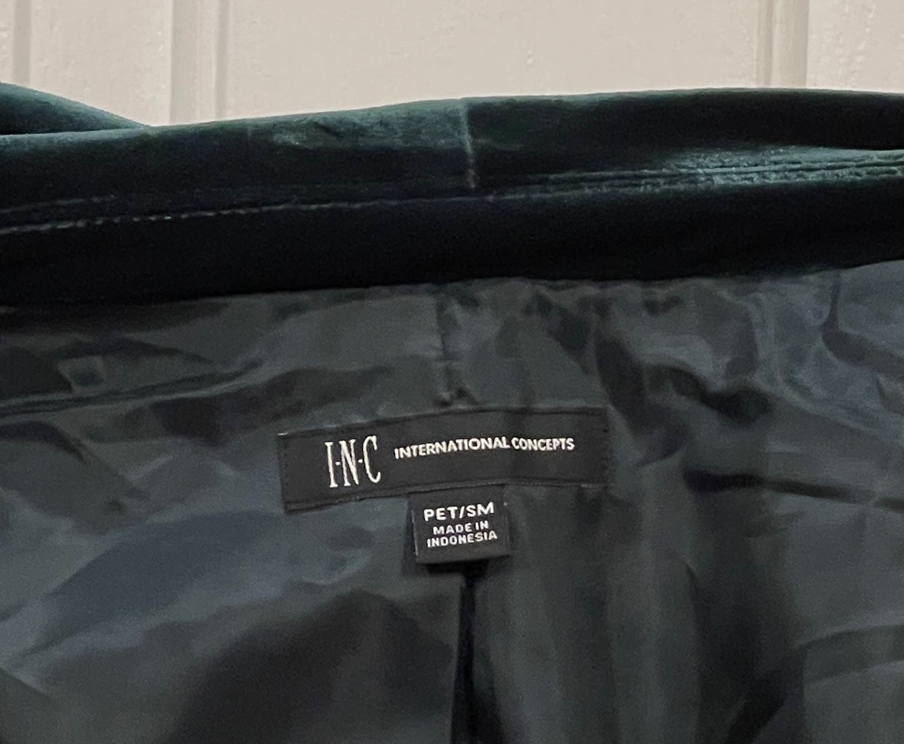 INC International Concepts Turquoise Velvet Blazer