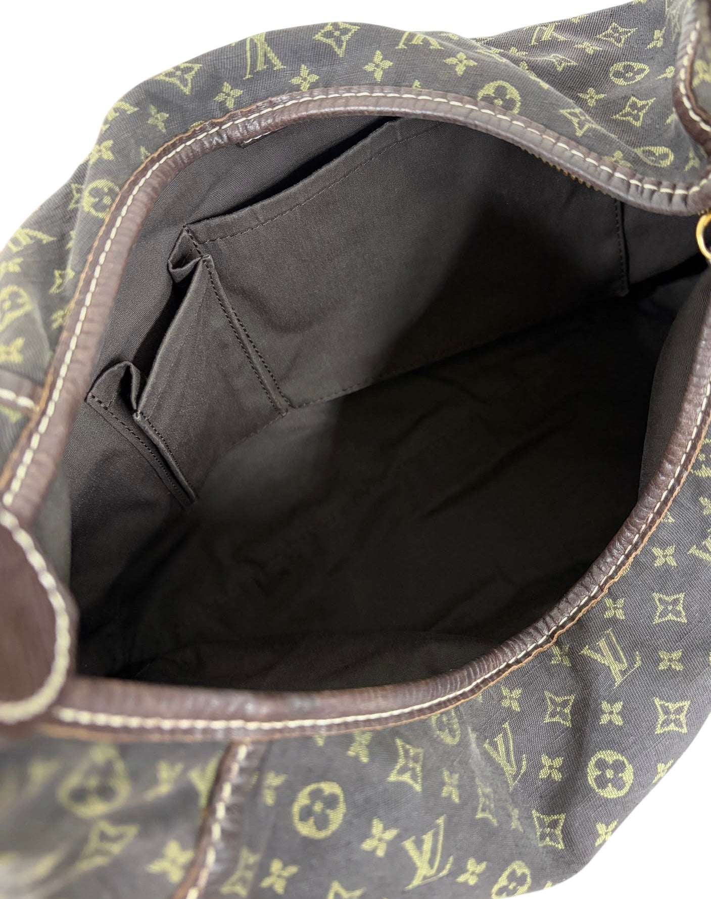 Louis Vuitton Vintage 2006 Brown Mini Lin Monogram Manon Hobo Shoulder Bag