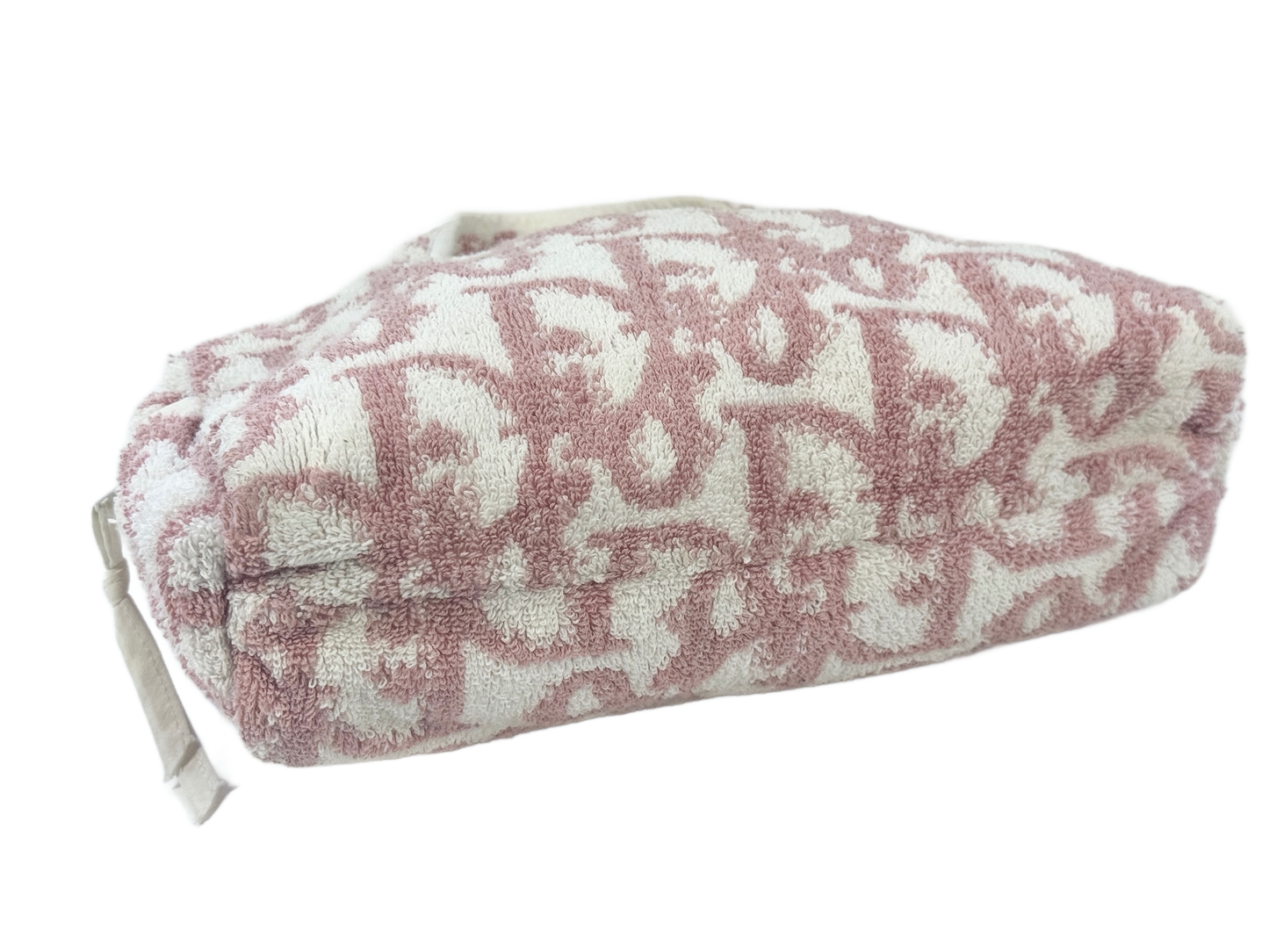 Dior Vintage Pink Monogram Diorissimo Terrycloth Cosmetic Mini Top Handle Bag
