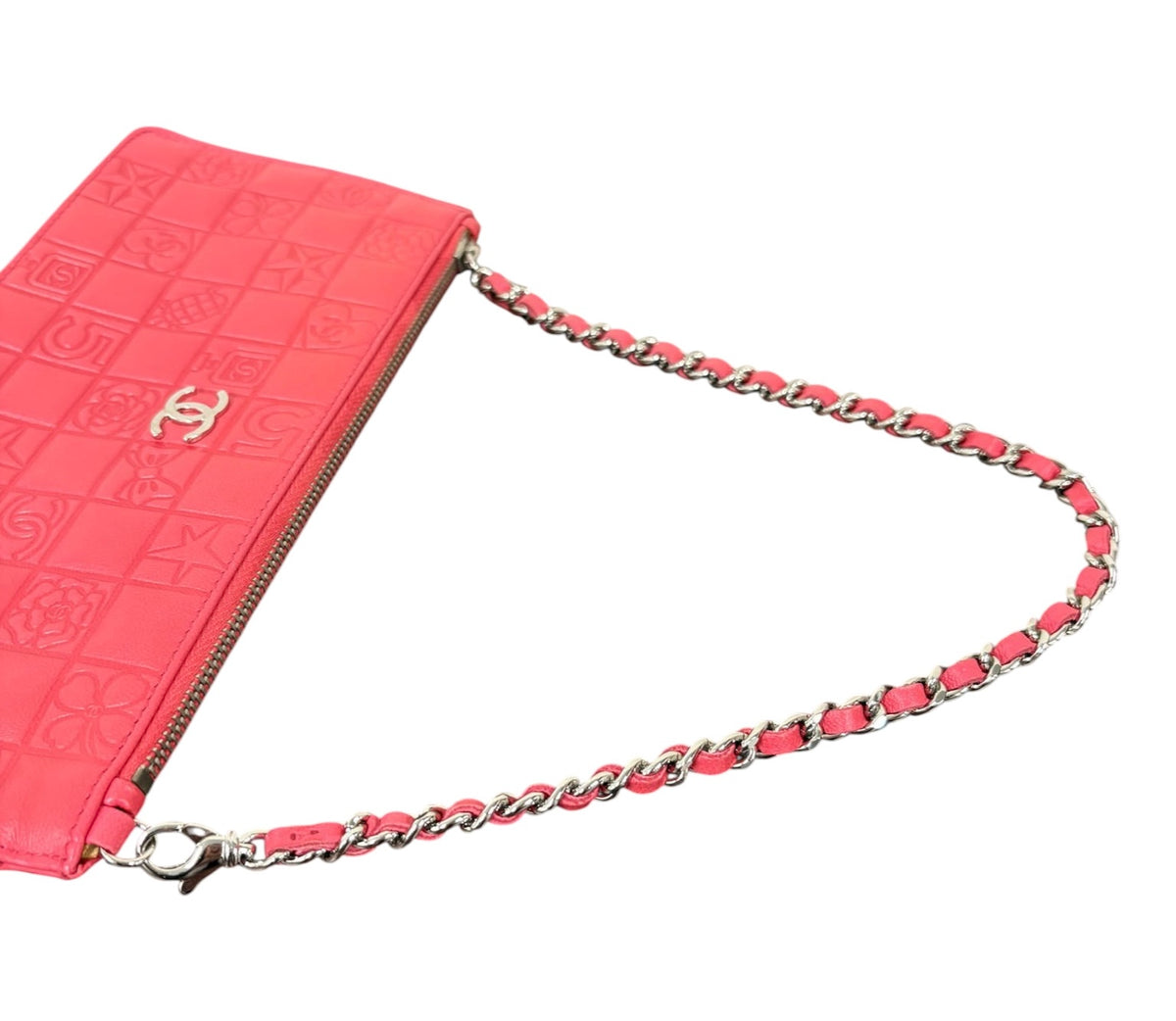 Chanel Vintage 2004-2005 Hot Pink Precious Symbols Shoulder Pochette Bag