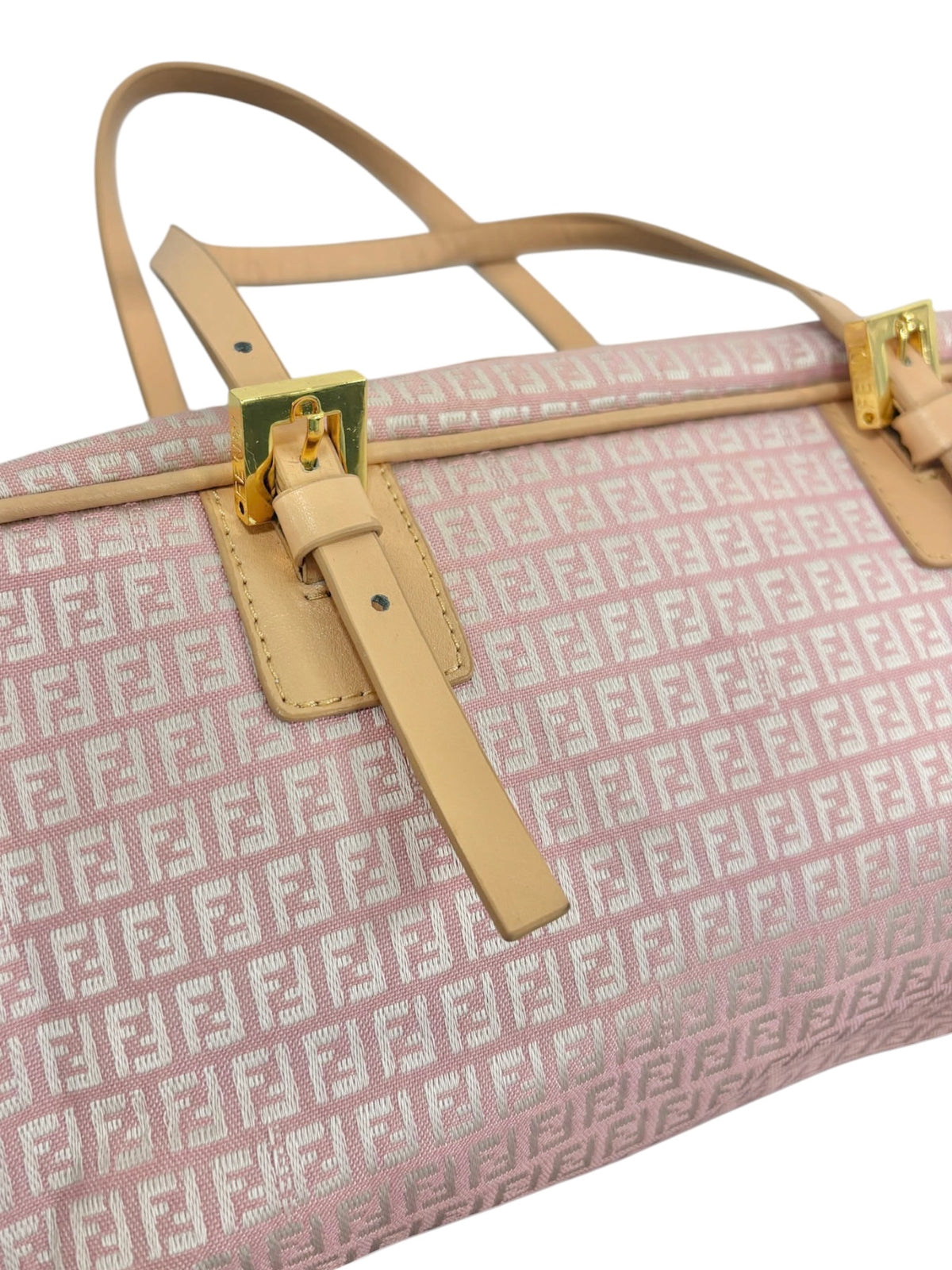 Fendi Vintage Pink Small Zucchino Zucca Monogram East West Bag