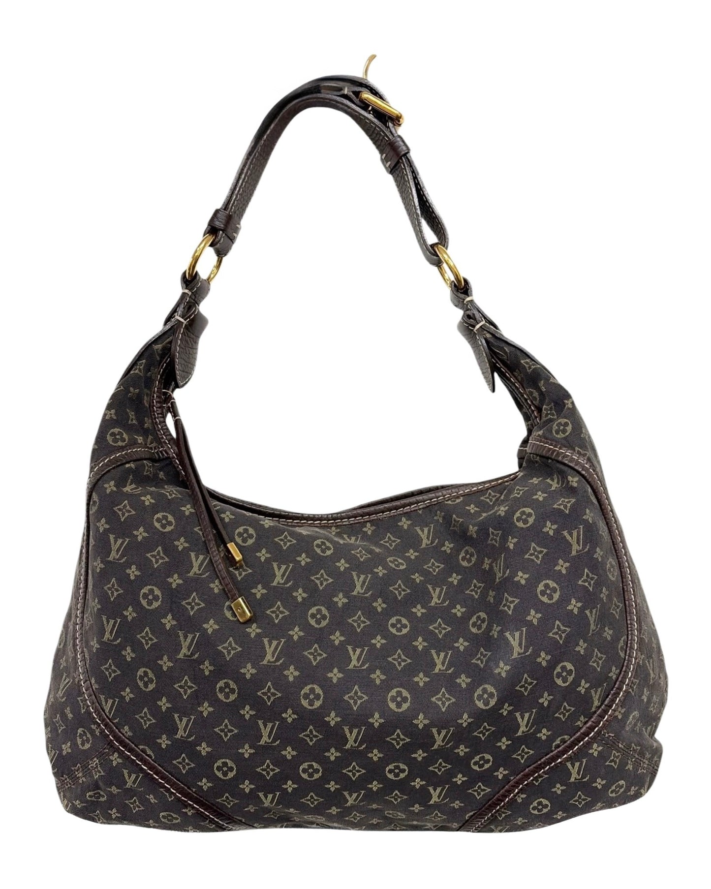 Louis Vuitton Vintage 2006 Brown Mini Lin Monogram Manon Hobo Shoulder Bag