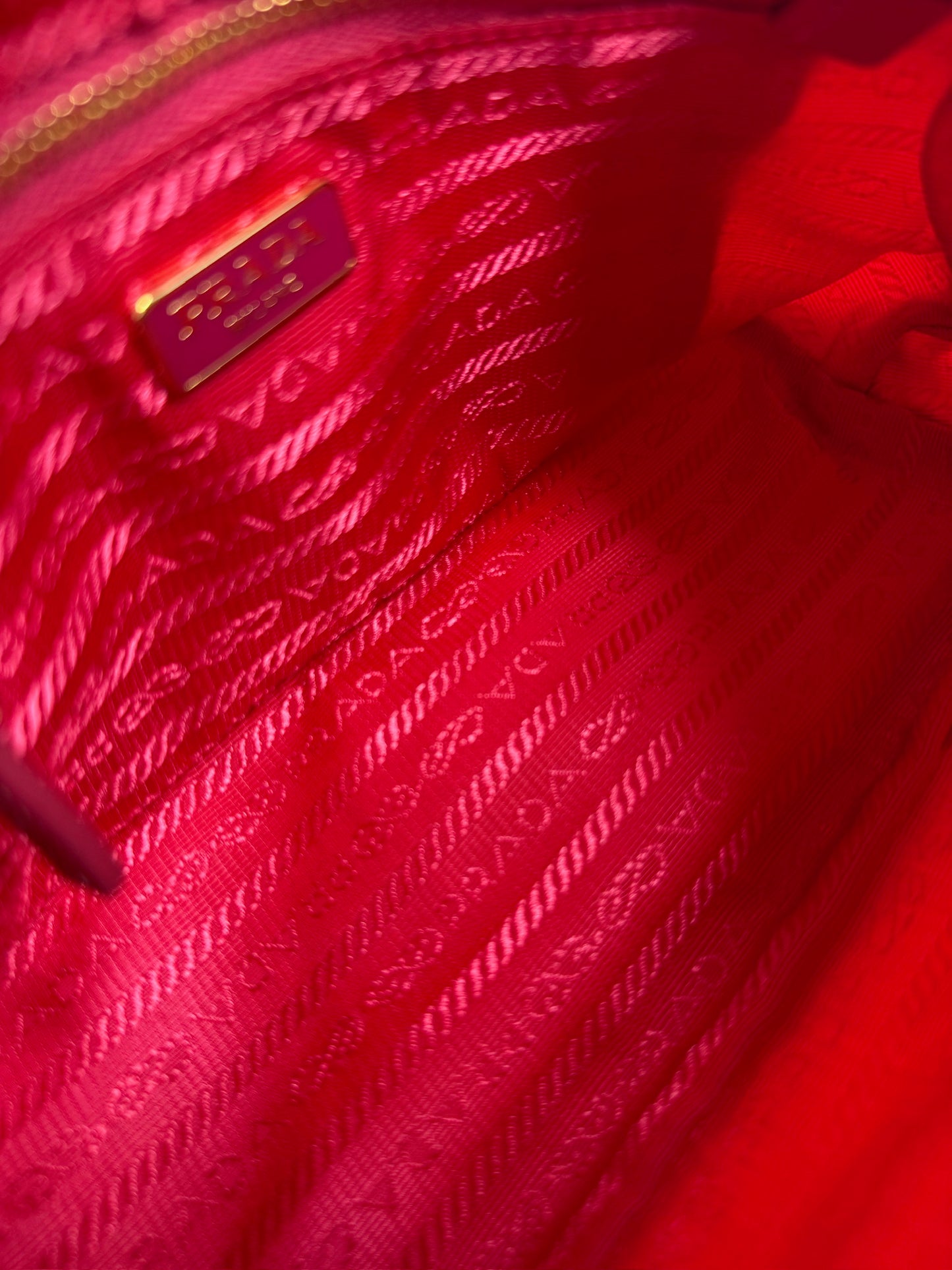 Prada Vintage Neon Pink Nylon Mini Shoulder Bag