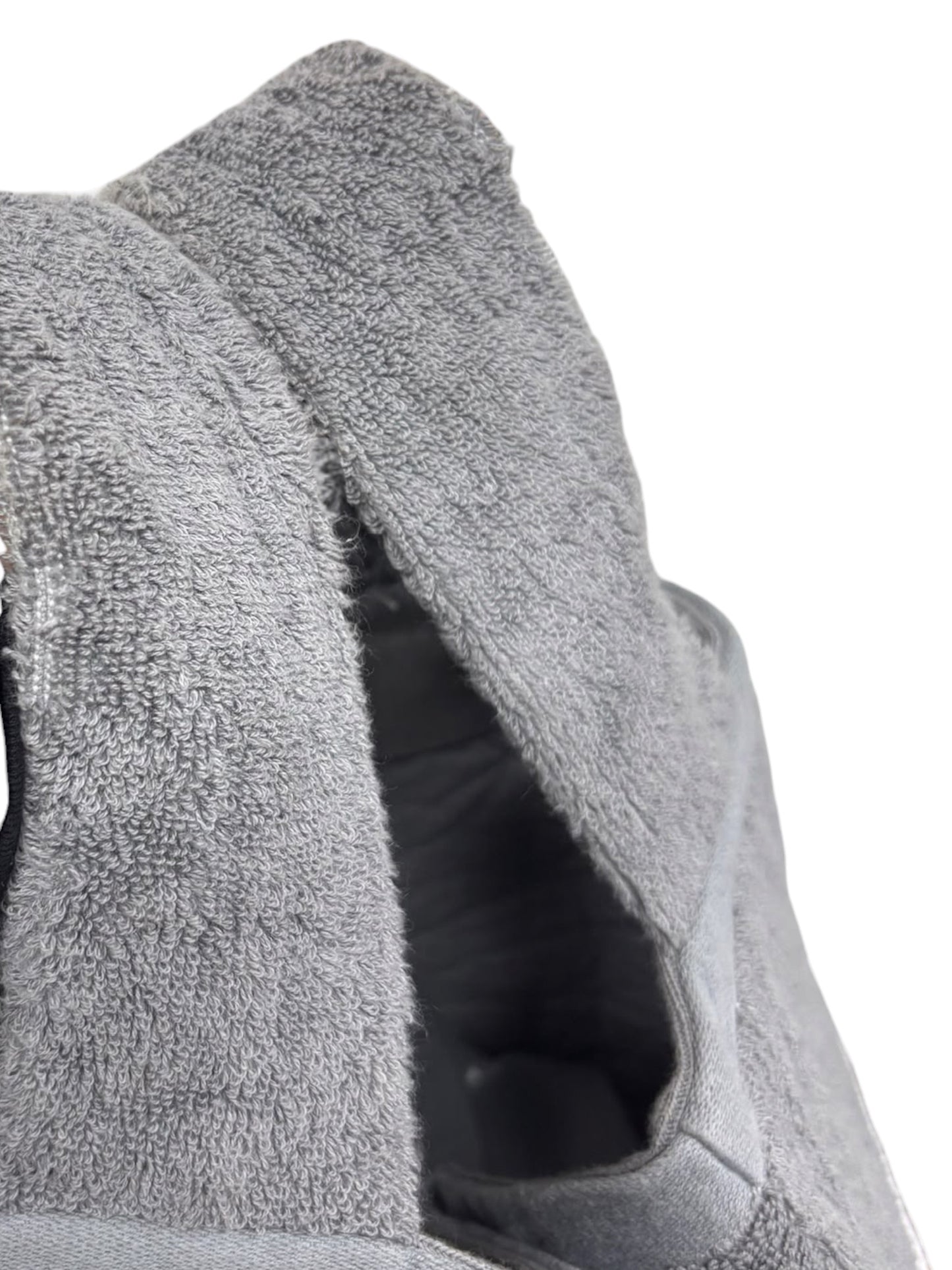 Chanel Vintage Sport Line Dark Gray CC Terry Cloth Beach Tote