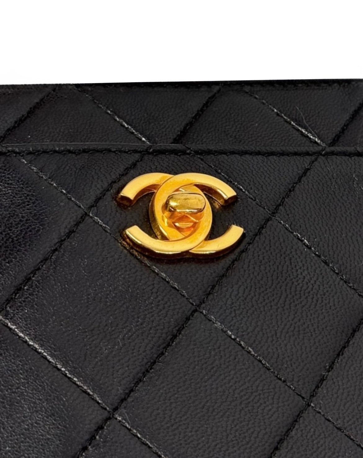 Chanel Vintage Black Quilted Lambskin Small Kelly Top Handle Shoulder Bag w 24K GPHW
