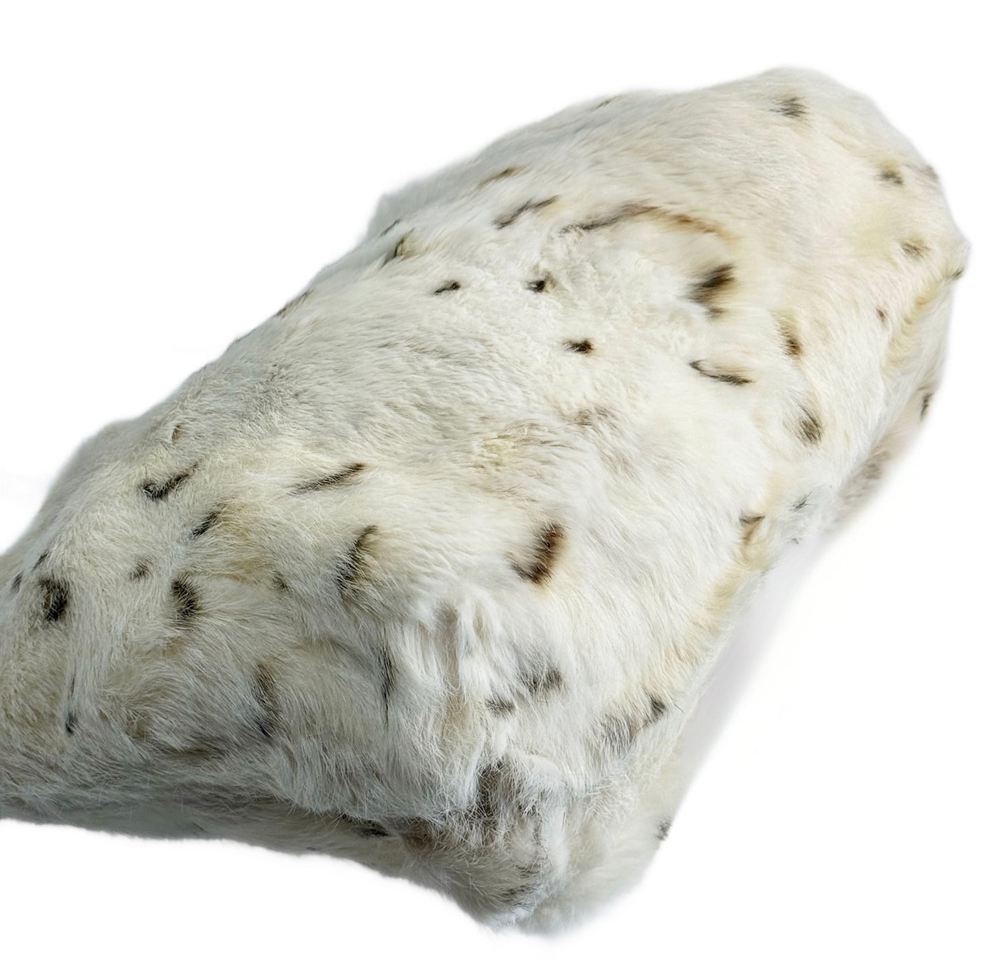Fendi Vintage White Spotted Rabbit Fur Shoulder Tote Bag