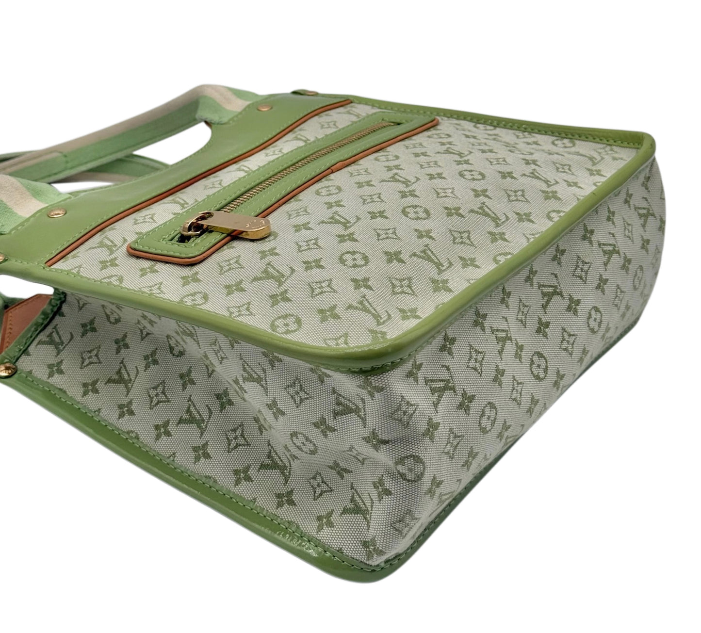 Louis Vuitton Vintage 2004 Green Mini Lin Kathleen Shoulder Bag