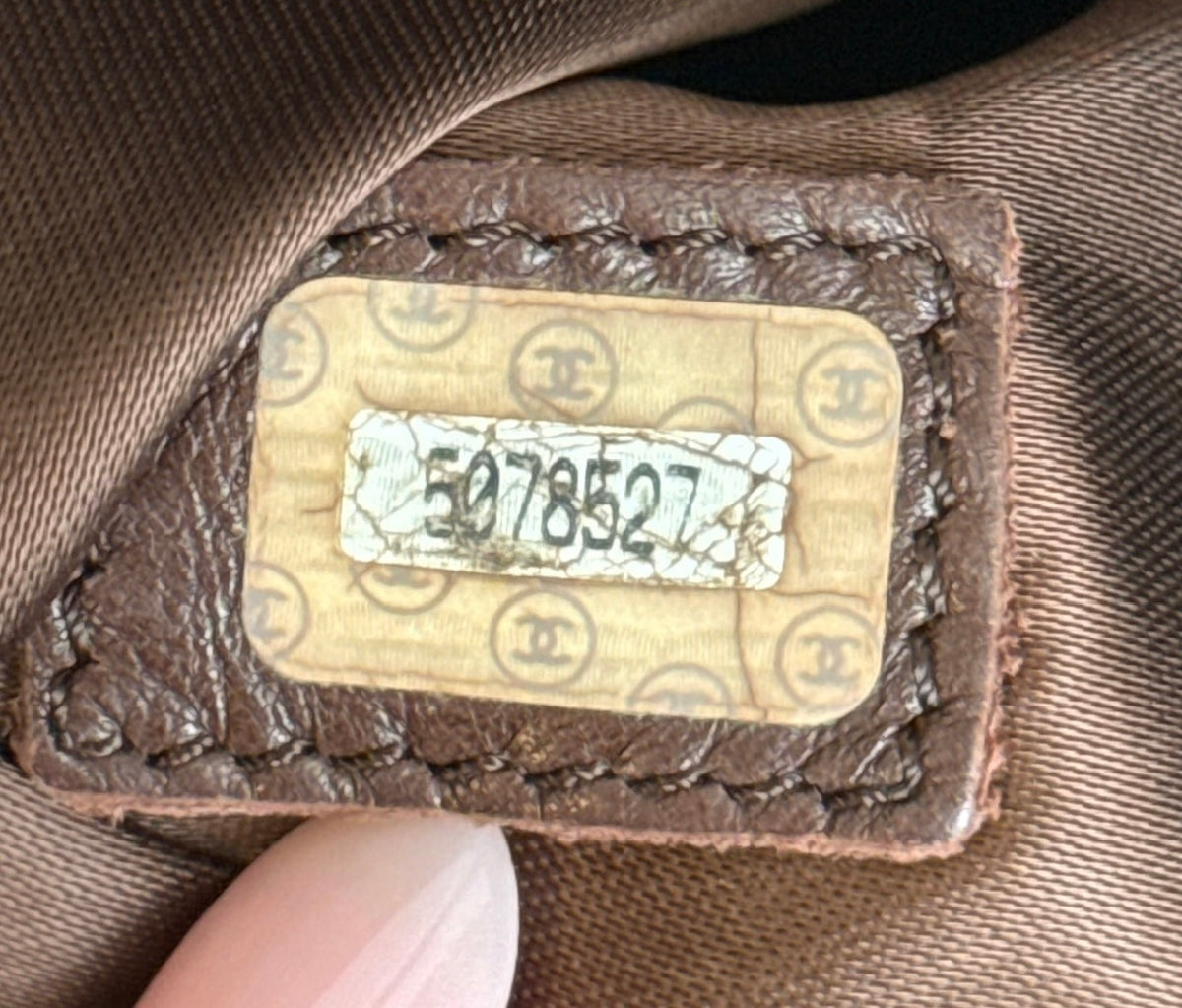 Chanel Vintage 90s Brown Suede CC Shoulder Tote Bag with Tassel