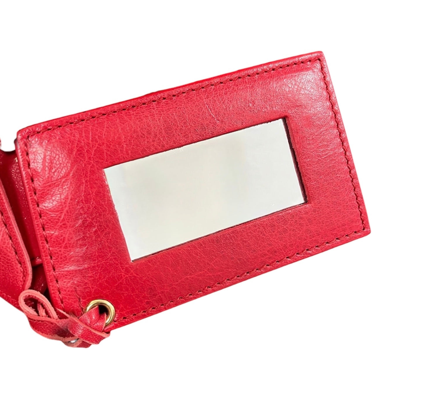 Balenciaga Vintage Red Leather Medium Motocross Classic City Bag with Gold Hardware