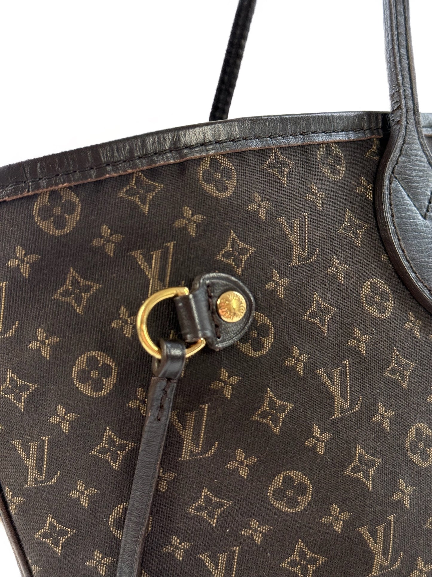 Louis Vuitton 2012 Brown Mini Lin Monogram Canvas Neverfull MM