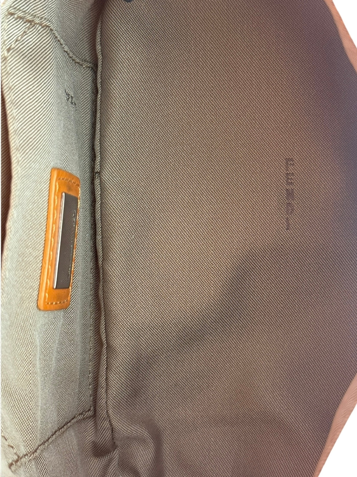Fendi Vintage Orange Zucchino Zucca Monogram Mini Mamma Shoulder Baguette Bag