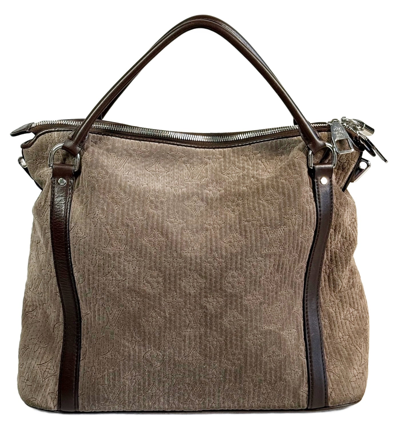 Louis Vuitton 2011 Light Brown Suede Monogram Antheia PM Hobo Bag