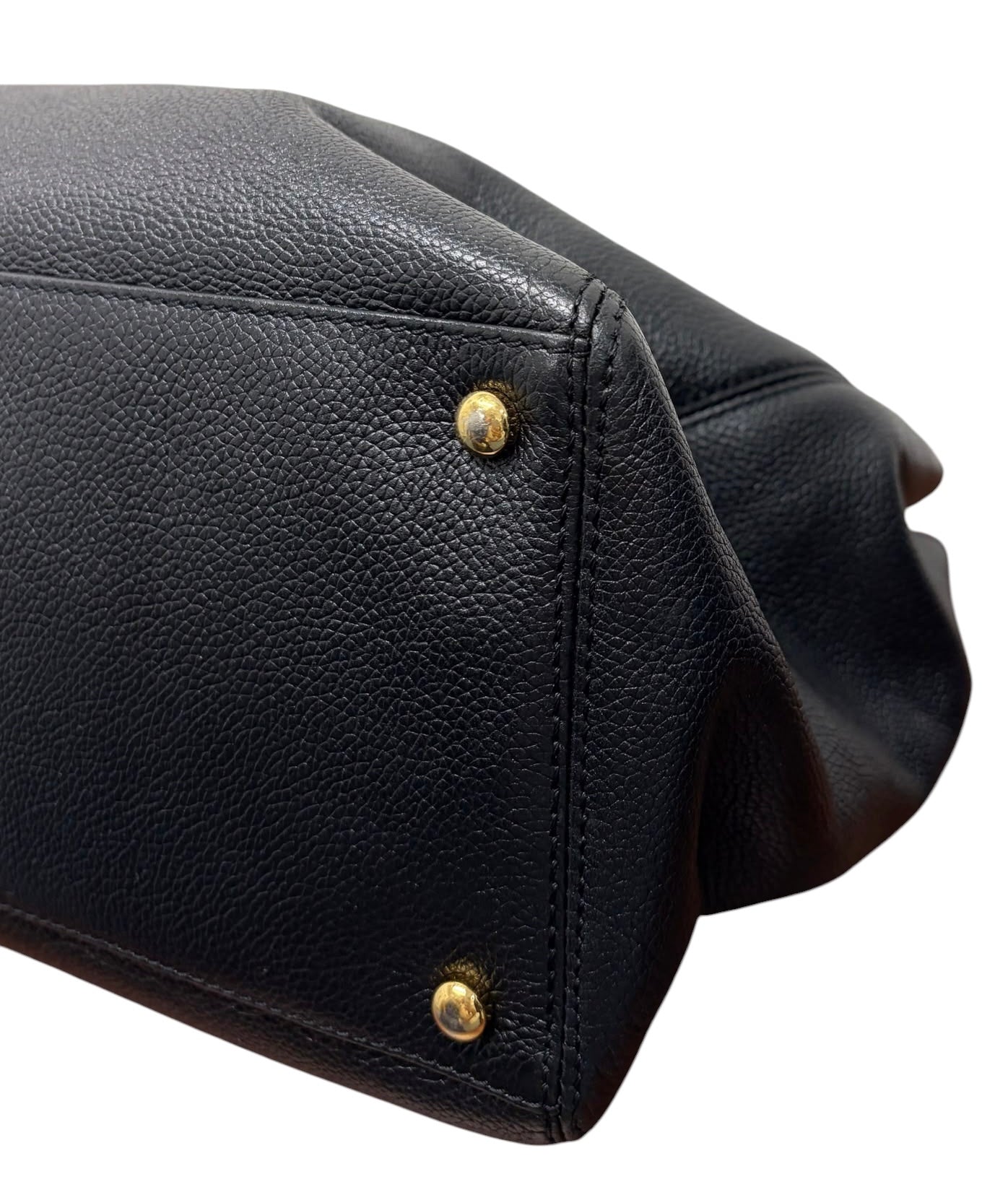 Chanel Vintage 00s Black Deerskin Two-Way Medium Cerf Executive Tote Bag With 24K Gold Plated Hardware