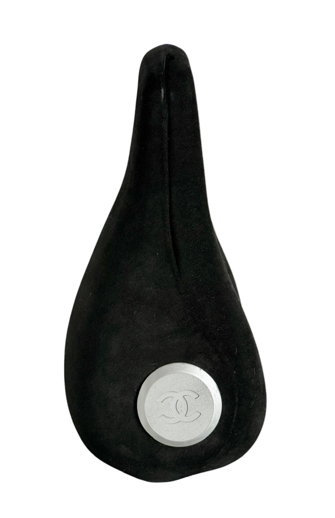 Chanel Vintage 90s Black Suede Millenium 2005 Hip Bum Frame Bag