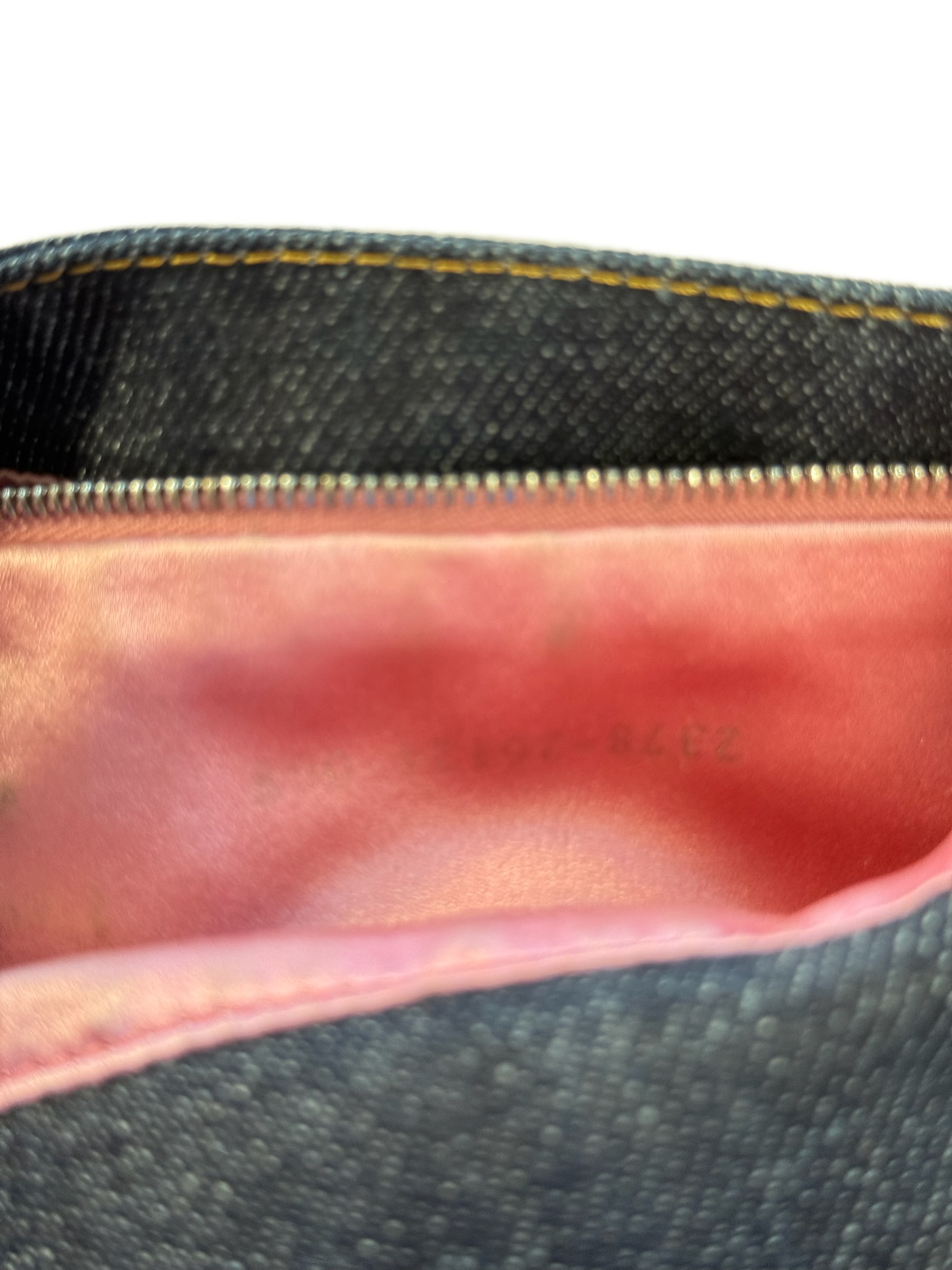 Fendi Vintage Blue Denim Pink Lizard Trim Green Fringe Beaded Embroidered Shoulder Baguette Bag