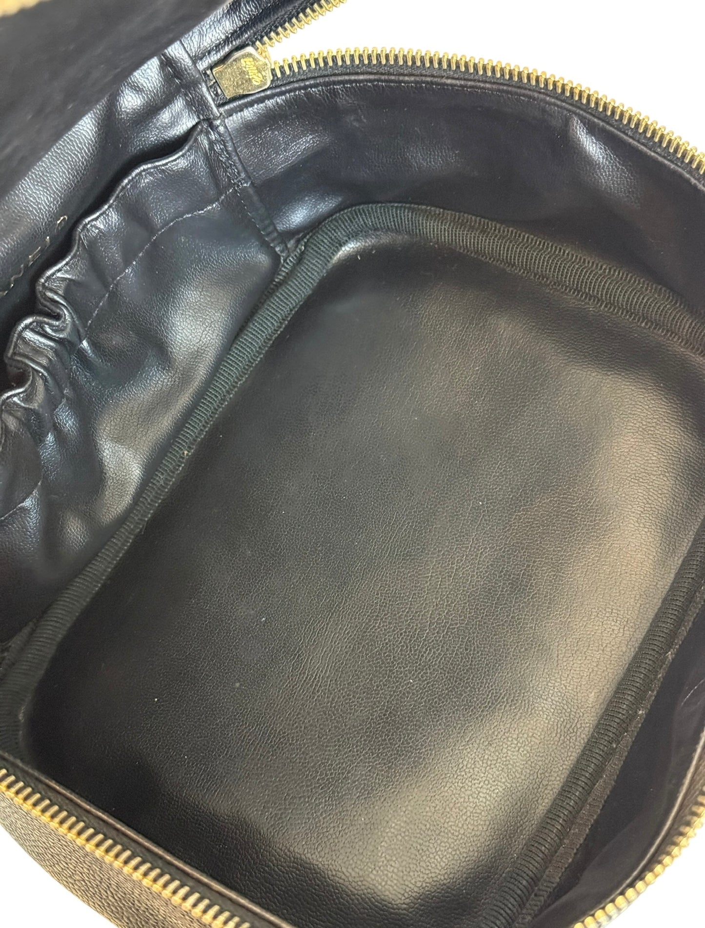 Chanel Vintage 90s Black Caviar Timeless CC Vanity Travel Makeup Case