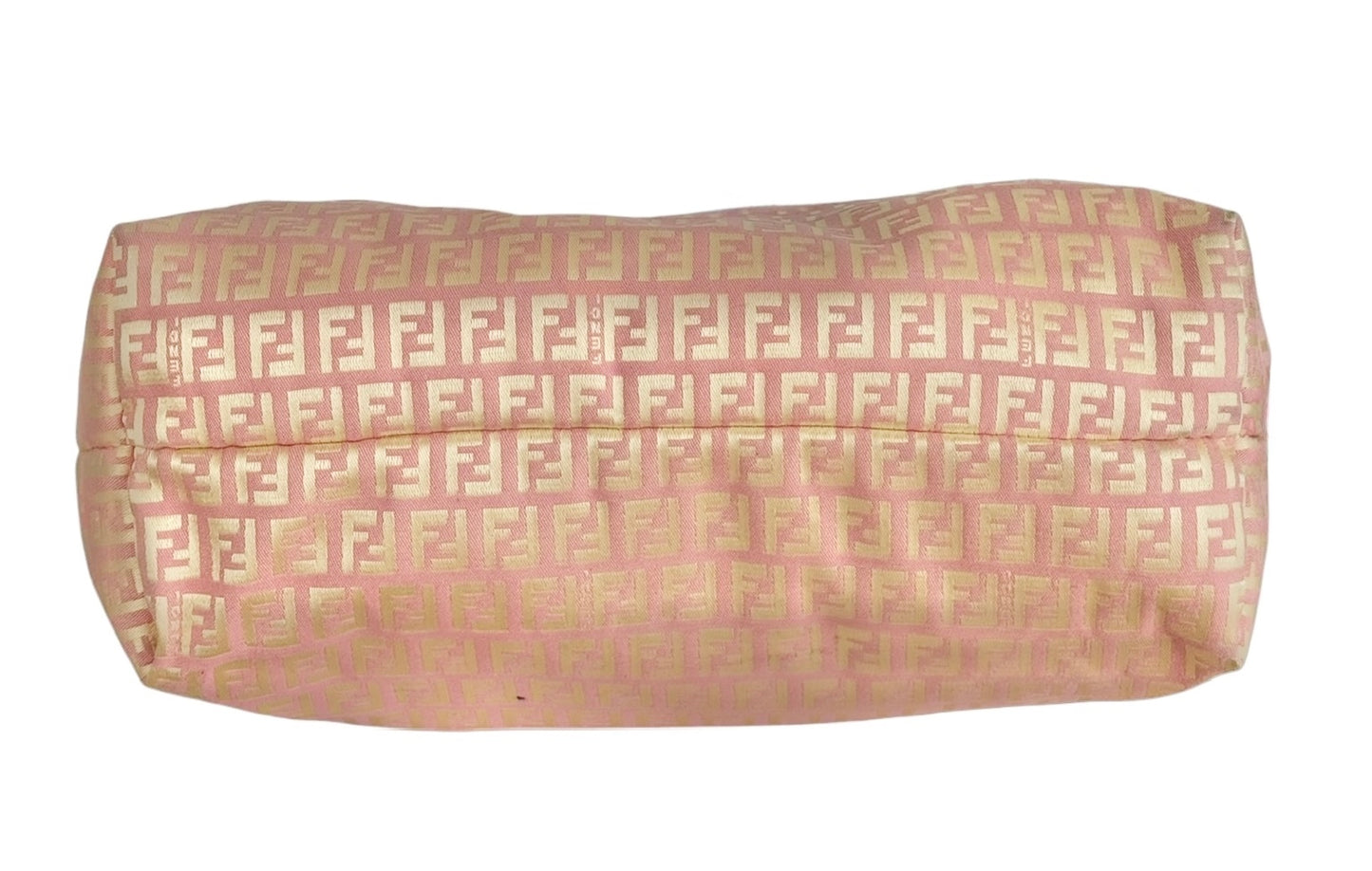 Fendi Vintage Pink and Yellow Zucchino Zucca Monogram Large Shoulder Tote Bag