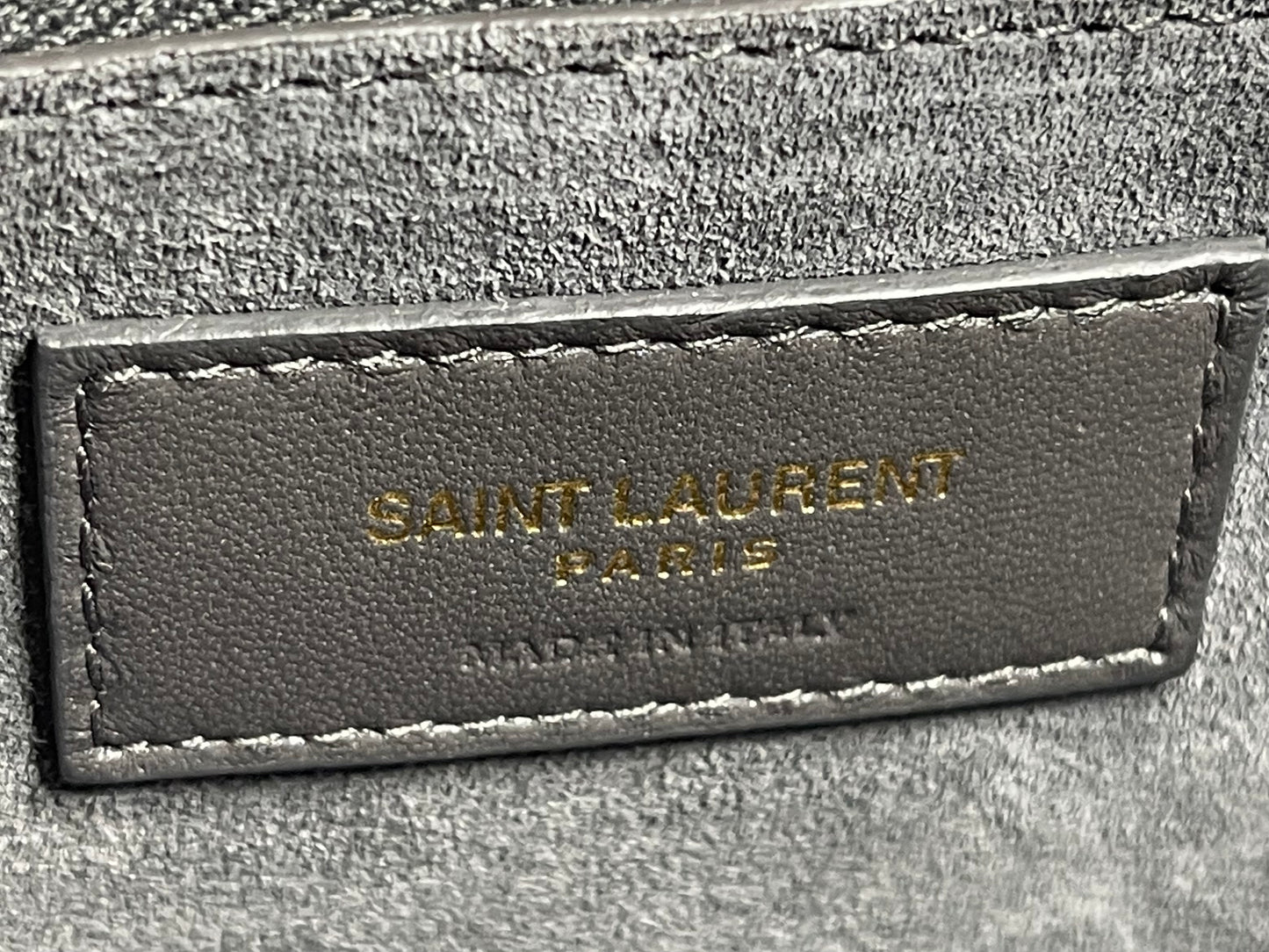 YSL Yves Saint Laurent Smooth Calfskin Le 5 A 7 Hobo Shoulder Bag in Storm Dark Grey