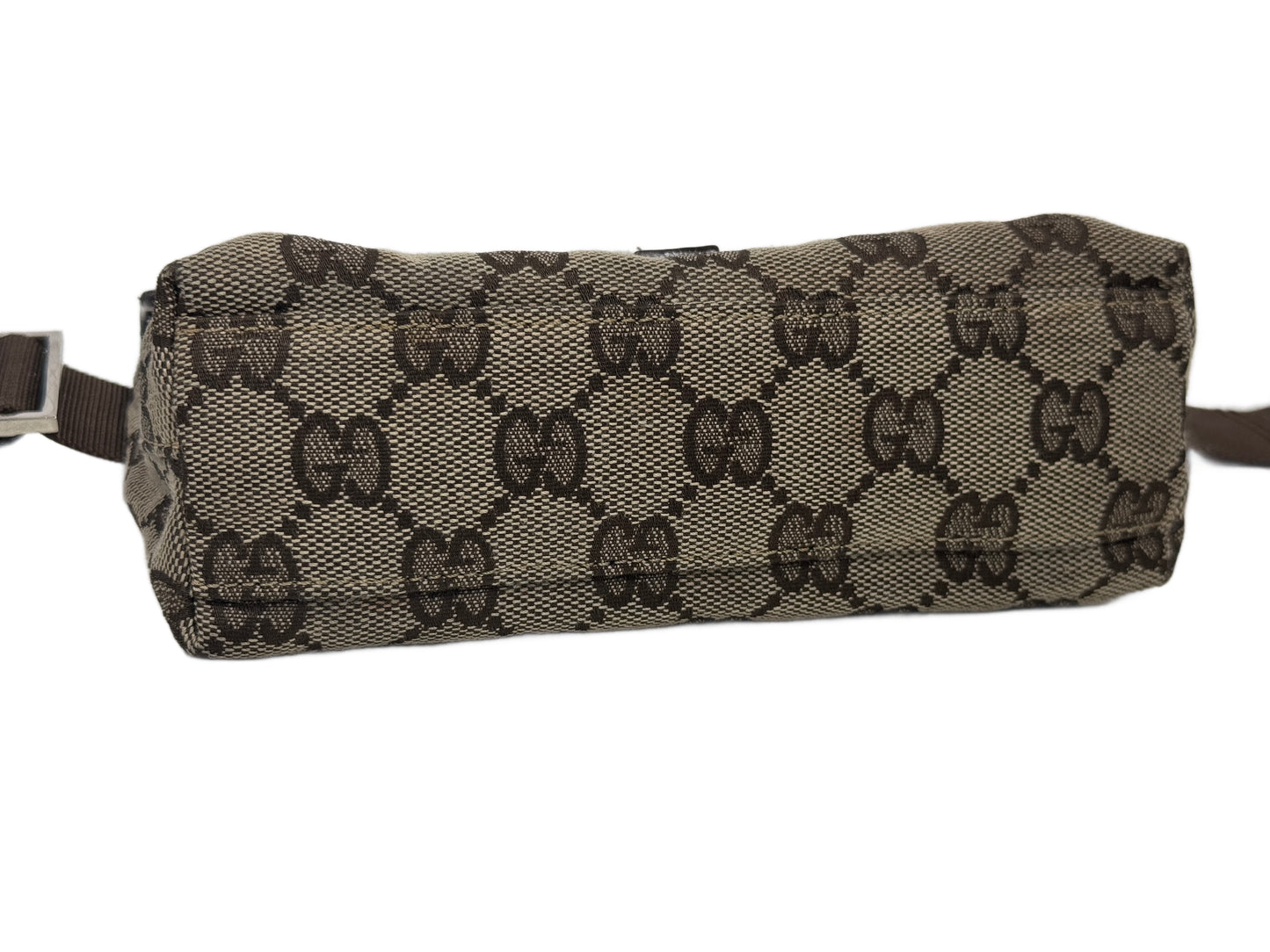 Gucci Vintage Brown GG Monogram Canvas Bum Belt Waist Bag