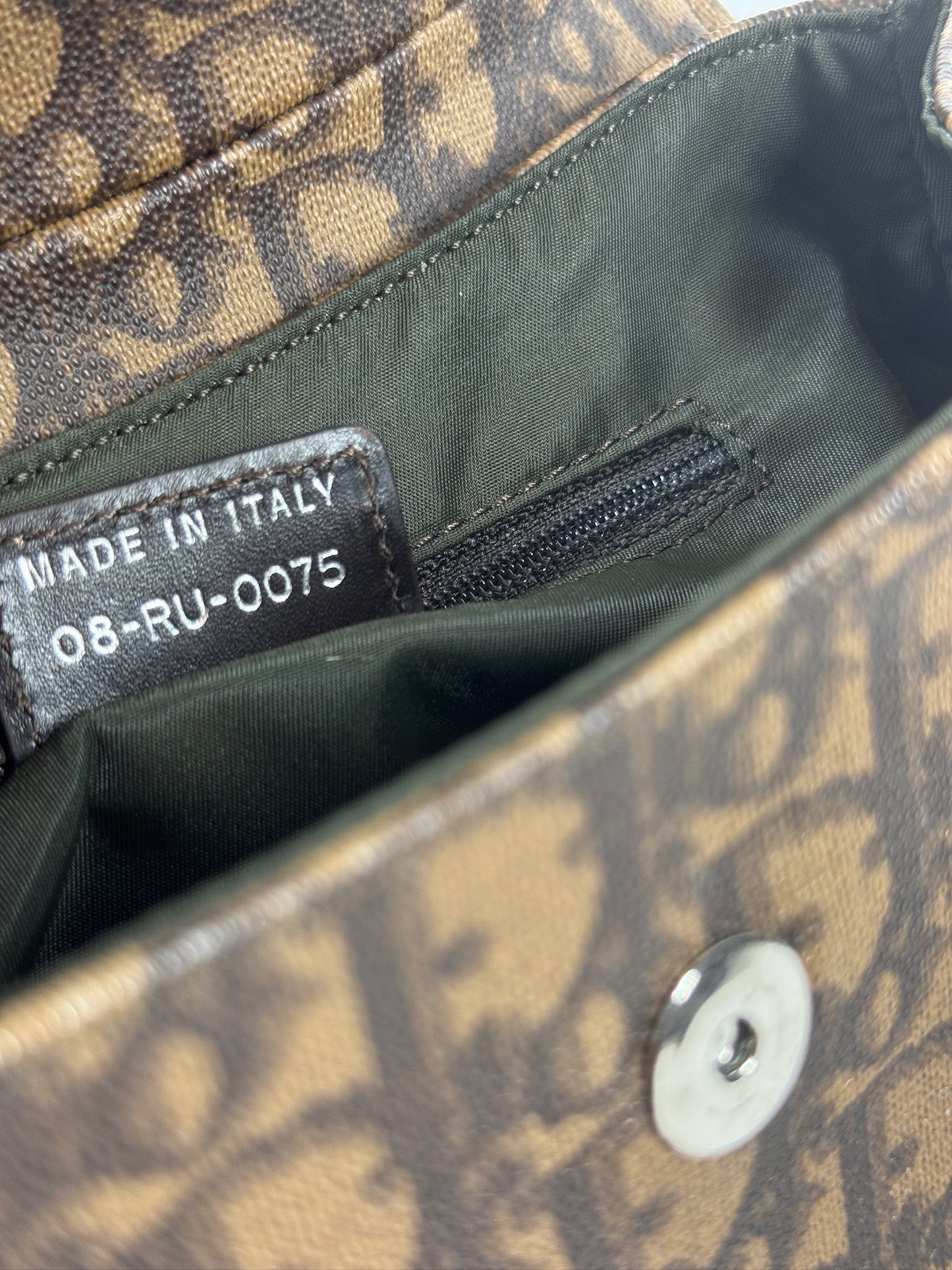 Dior Vintage 2005 Brown Diorissimo Monogram Canvas Small Romantique Velvet Bow Top Handle Bag