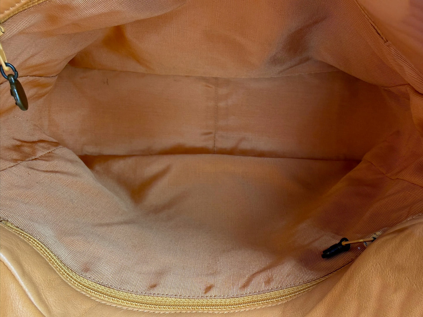 Chanel Vintage 1998 Orange Lambskin CC Logo Small Shoulder Messenger Bag