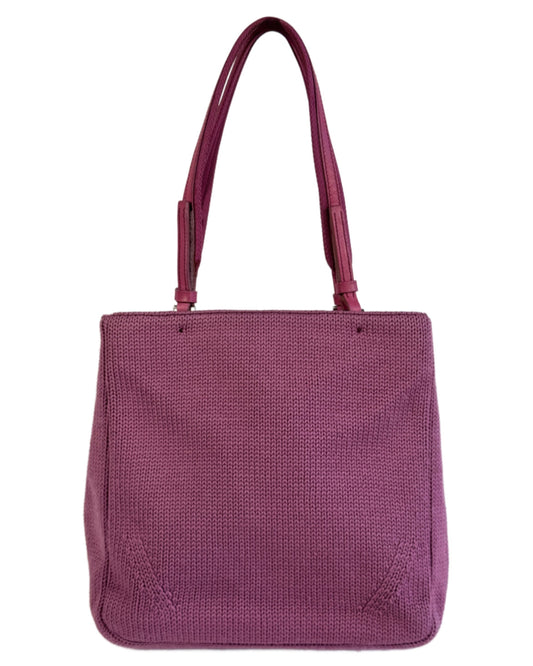 Prada Vintage Pink Wool Knit Small Shoulder Bag