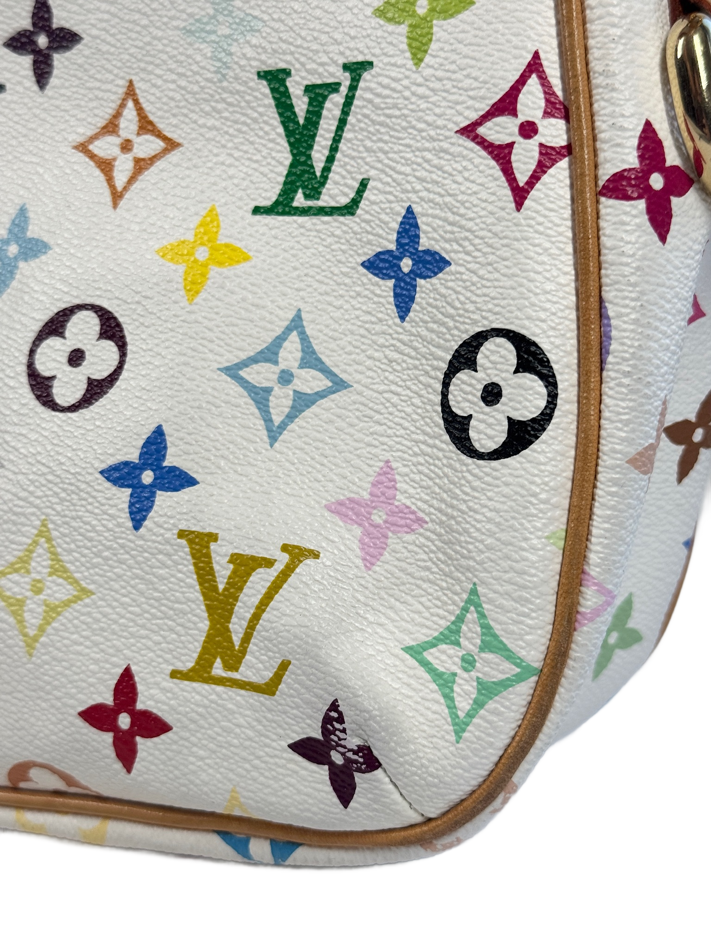 Louis Vuitton Vintage 2005 Takashi Murakami Blanc / White Multicolor Monogram Lodge