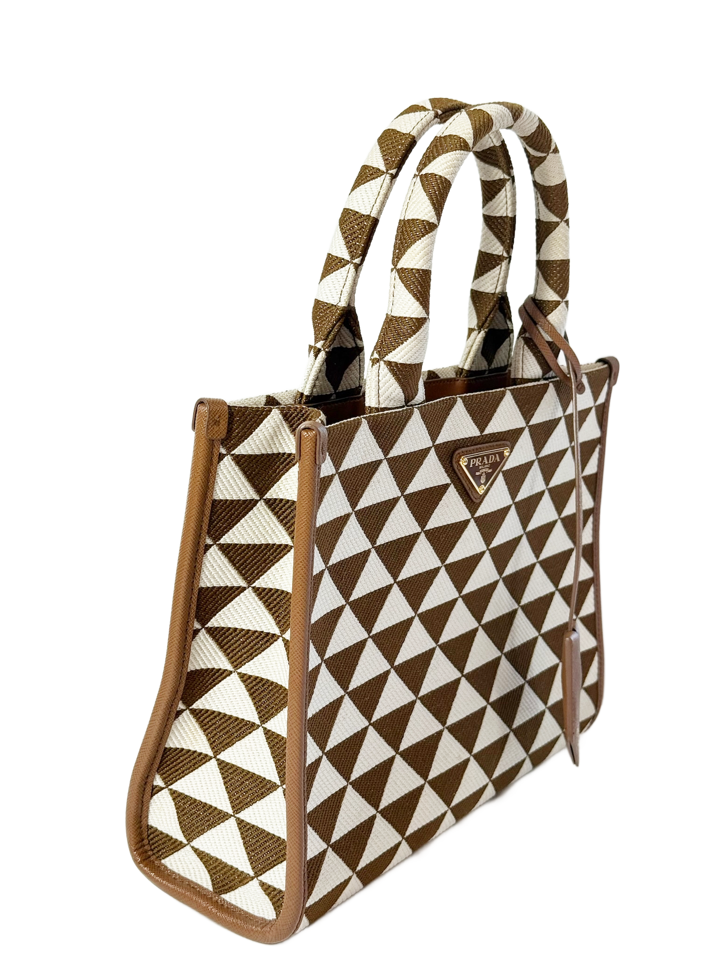 Prada Small Symbole Jacquard 2-Way Tote Bag