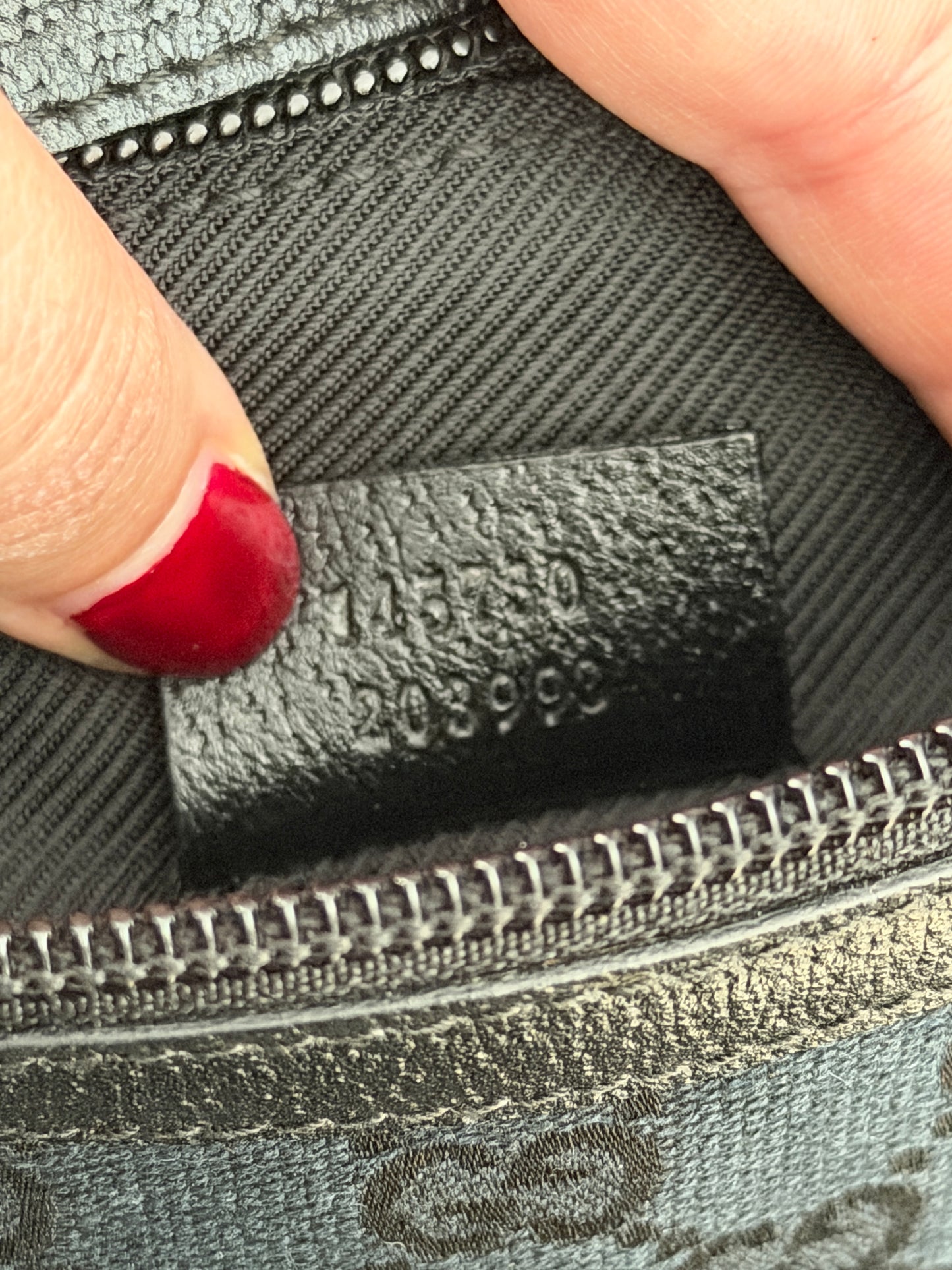 Gucci Vintage Black GG Monogram Abbey Pochette