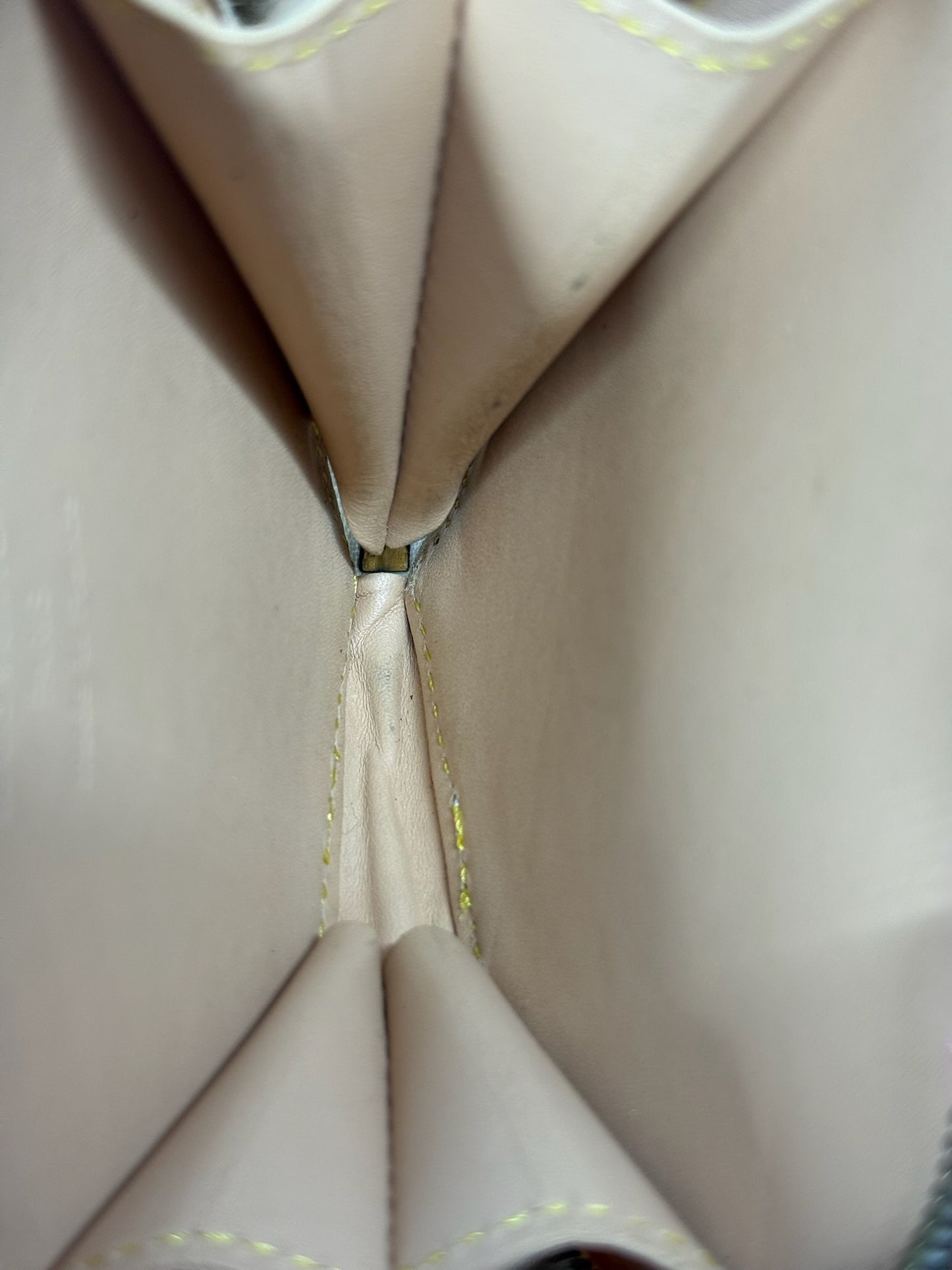 Louis Vuitton Vintage Multicolor Blanc / White Monogram Heart Coin Purse Bag Charm Key Pouch