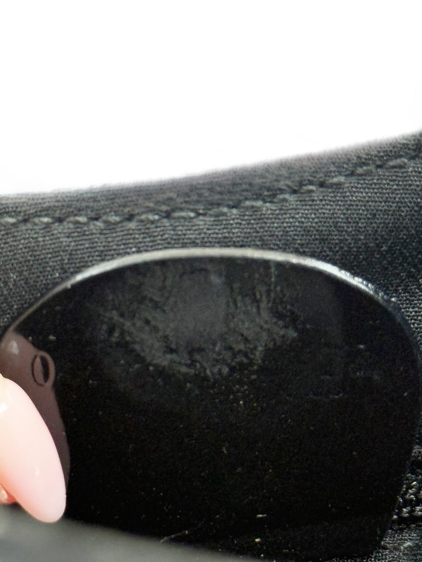 Gucci by Tom Ford Vintage Black Velour GG Monogram Metal Handle Bag