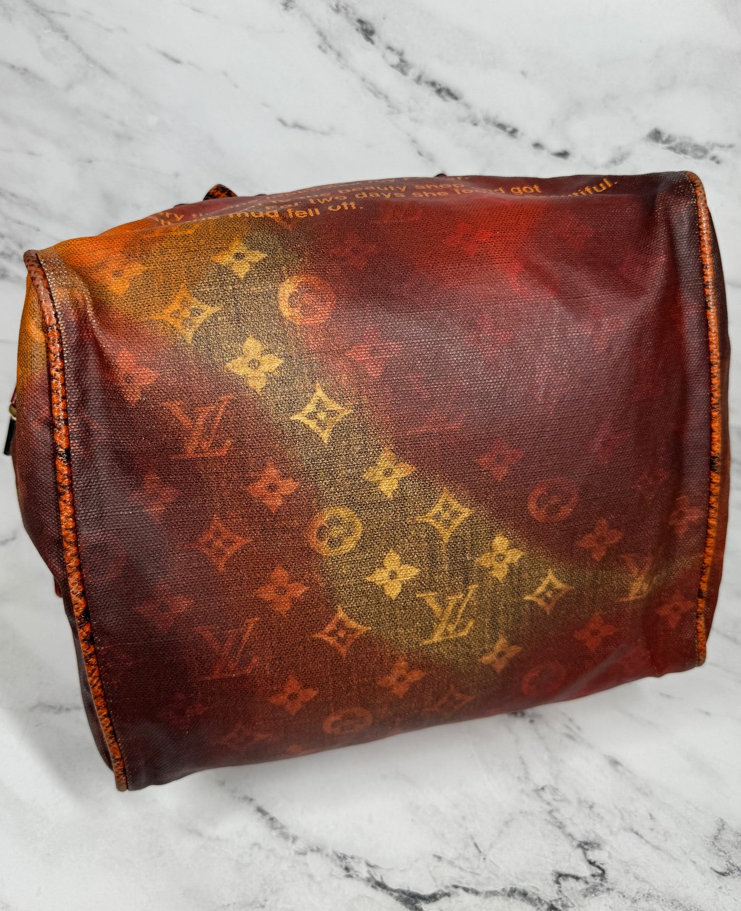 Louis Vuitton x Richard Prince 2008 Monogram Snakeskin Mancrazy Jokes Bag