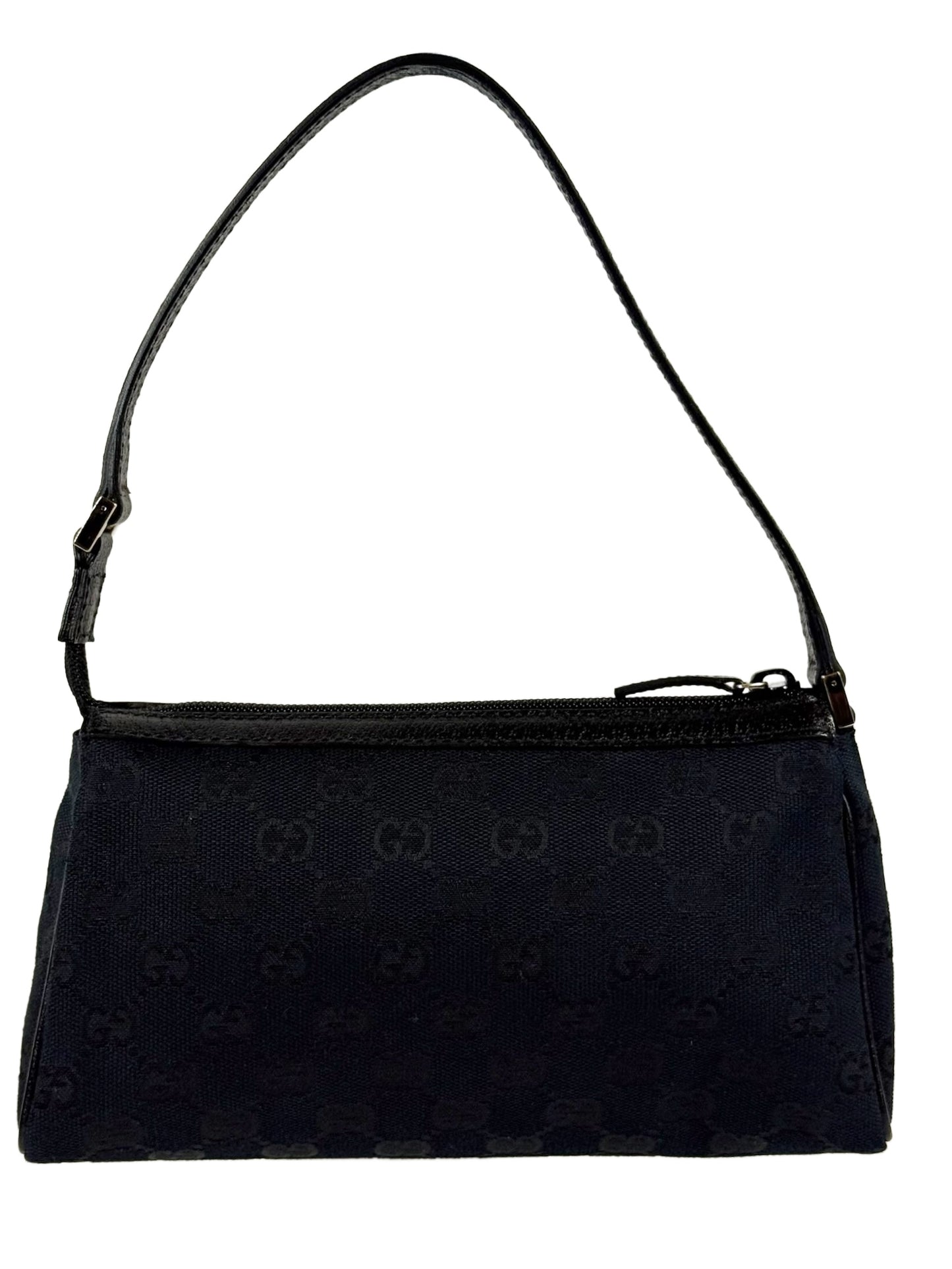 Gucci Vintage Black GG Monogram Abbey Pochette