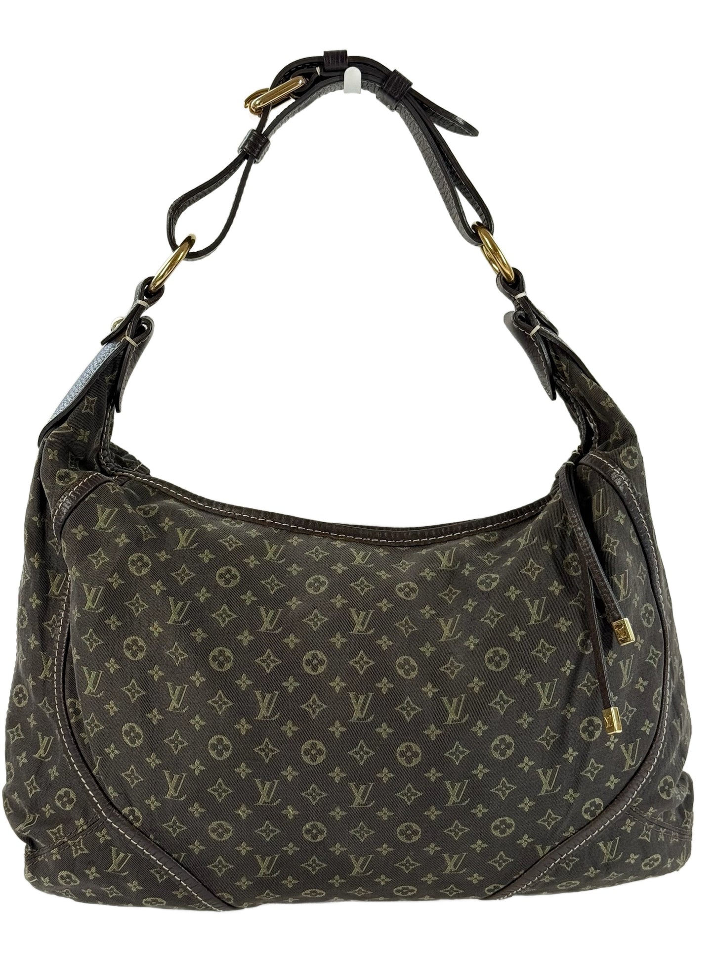 Louis Vuitton Vintage Brown Mini Lin Monogram Manon Hobo Shoulder Bag
