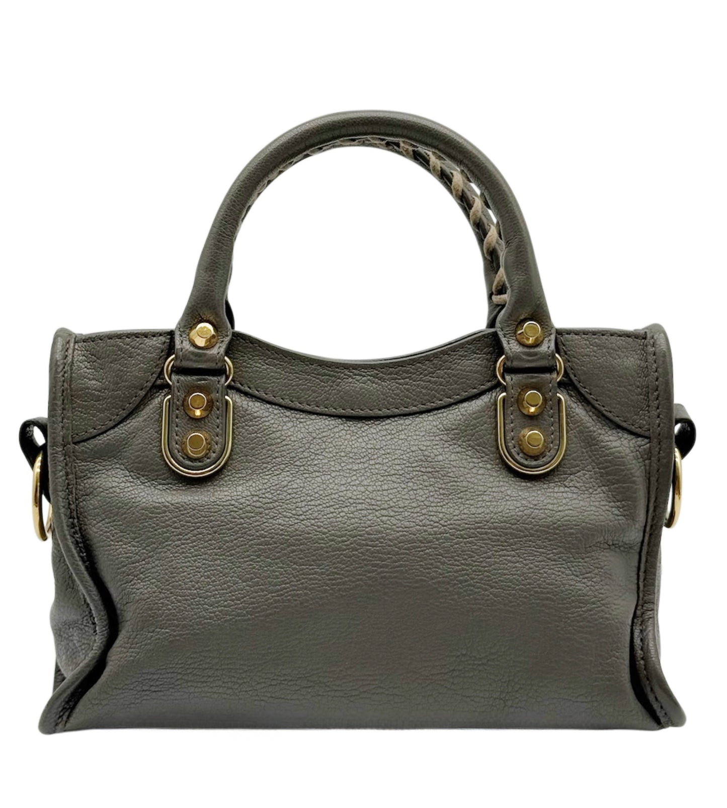 Balenciaga Slate Gray Agneau Leather Giant 12 Mini City Bag