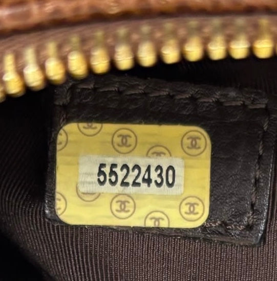 Chanel Vintage Light Brown Caviar CC Logo XL Shoulder Tote Bag with 24K Gold Plated Hardware